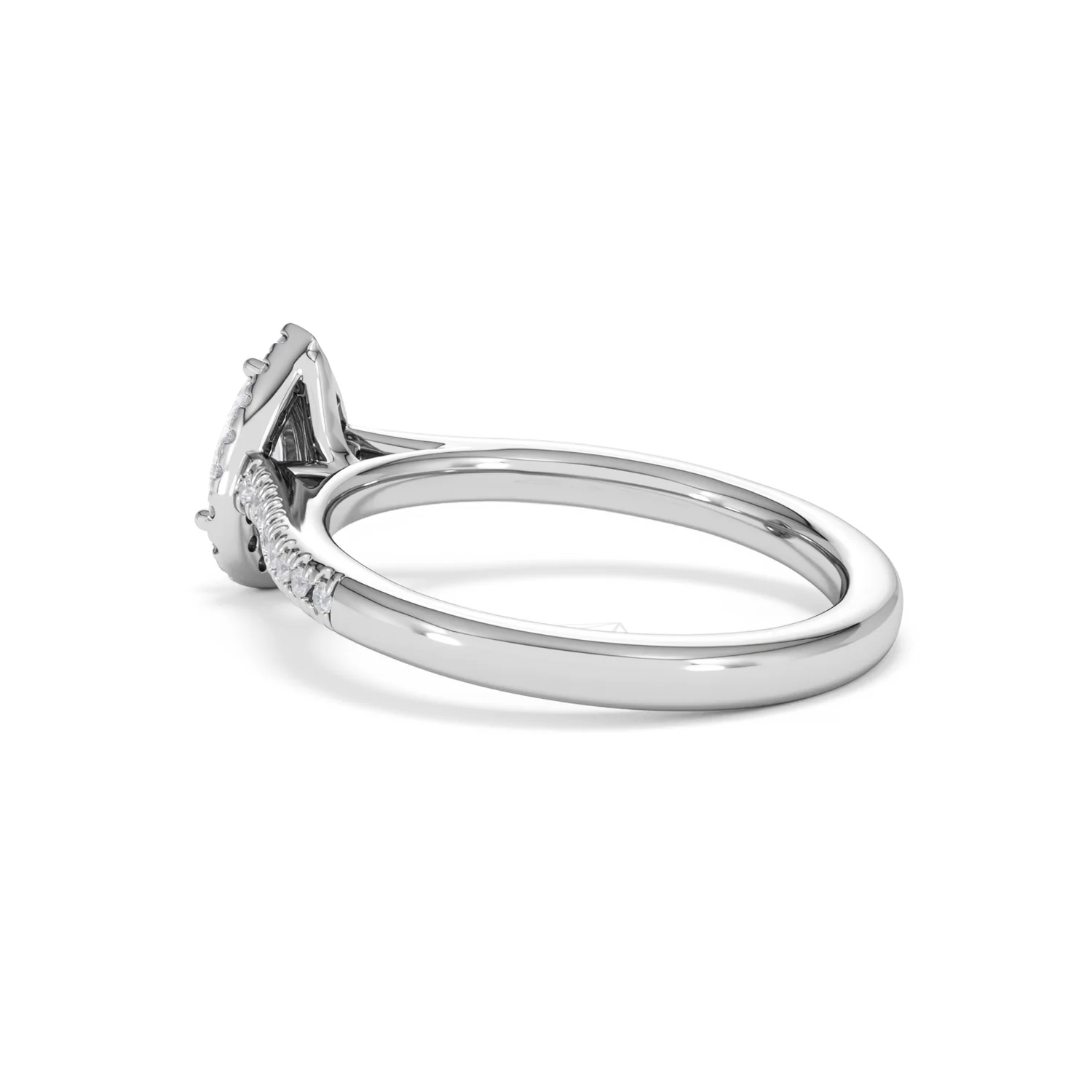 Lumia Pear Cut Lab Diamond Halo Ring 0.70ct F/VS in 9K White Gold - Image 62