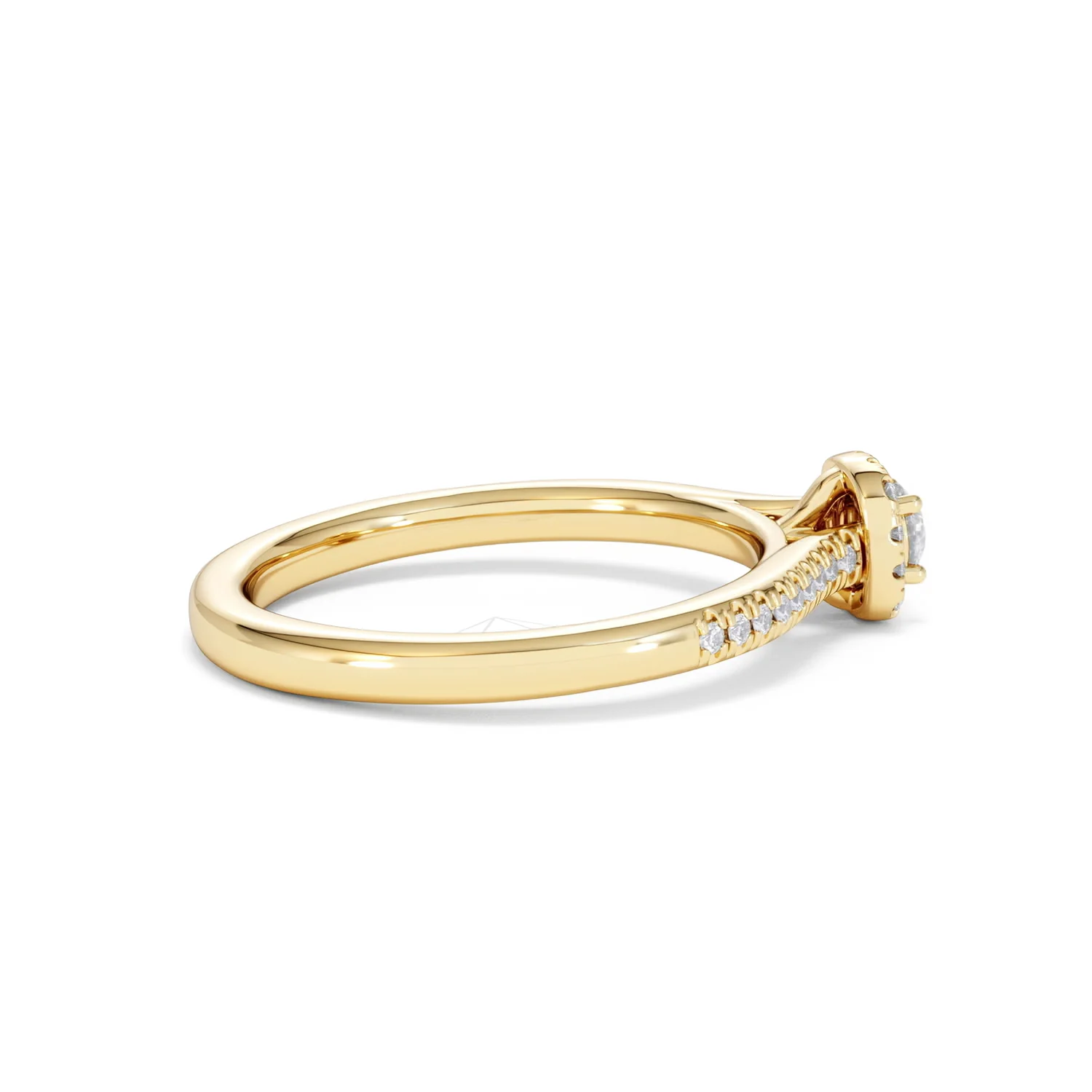 Lumia Round Cut Lab Diamond Halo Ring 0.33ct F/VS in 18K Gold Vermeil - Image 33