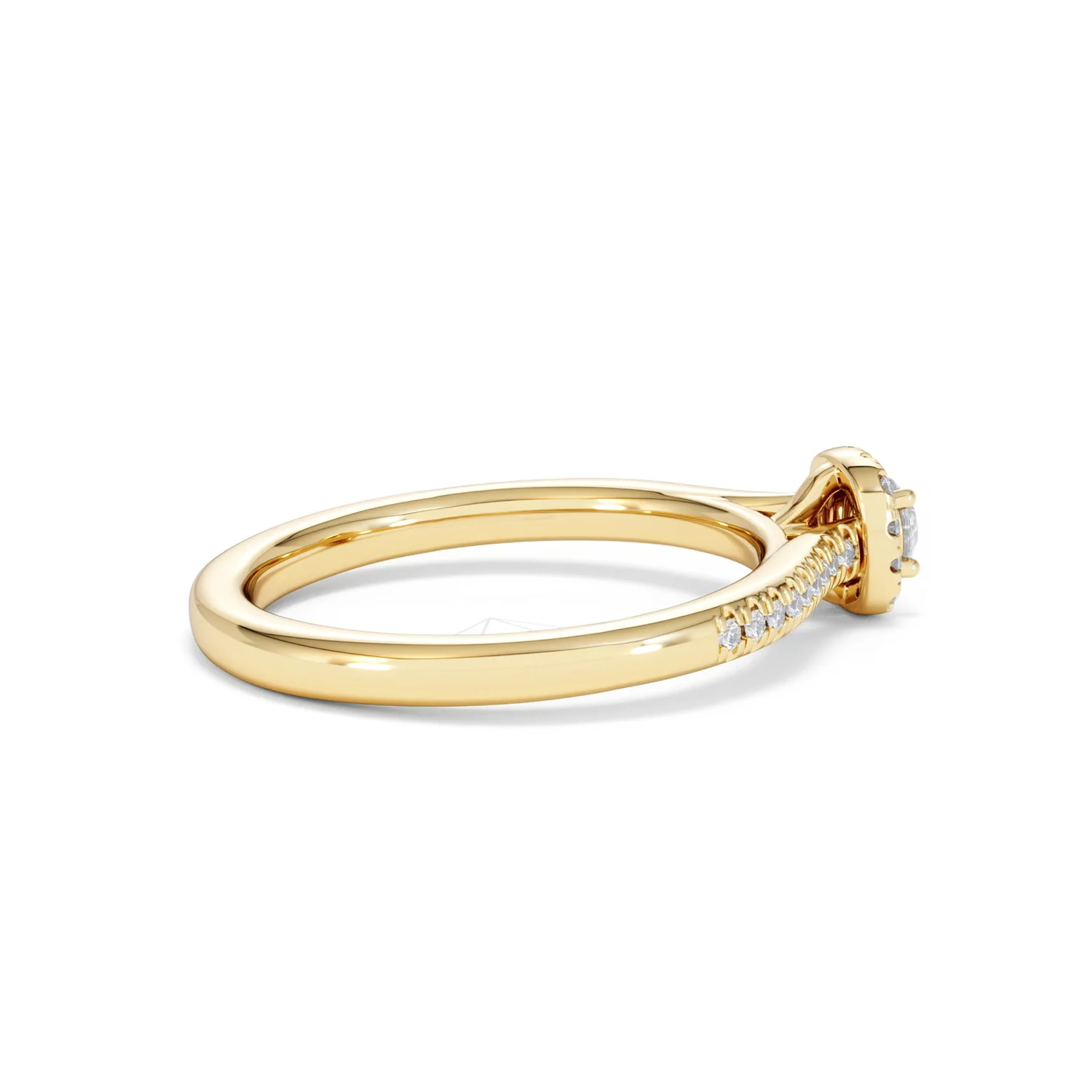 Lumia Round Cut Lab Diamond Halo Ring 0.33ct F/VS in 18K Gold Vermeil - Image 34
