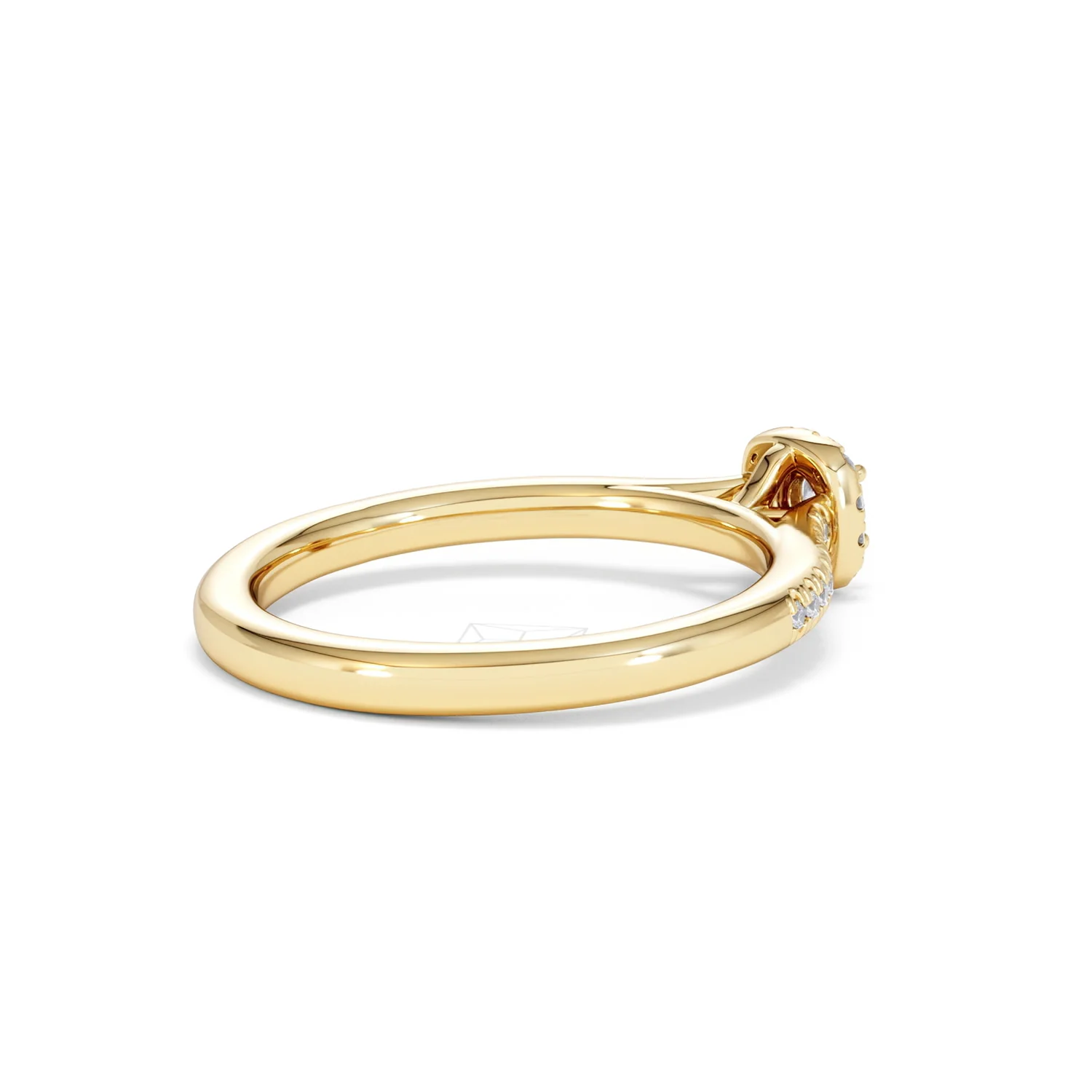 Lumia Round Cut Lab Diamond Halo Ring 0.33ct F/VS in 18K Gold Vermeil - Image 38
