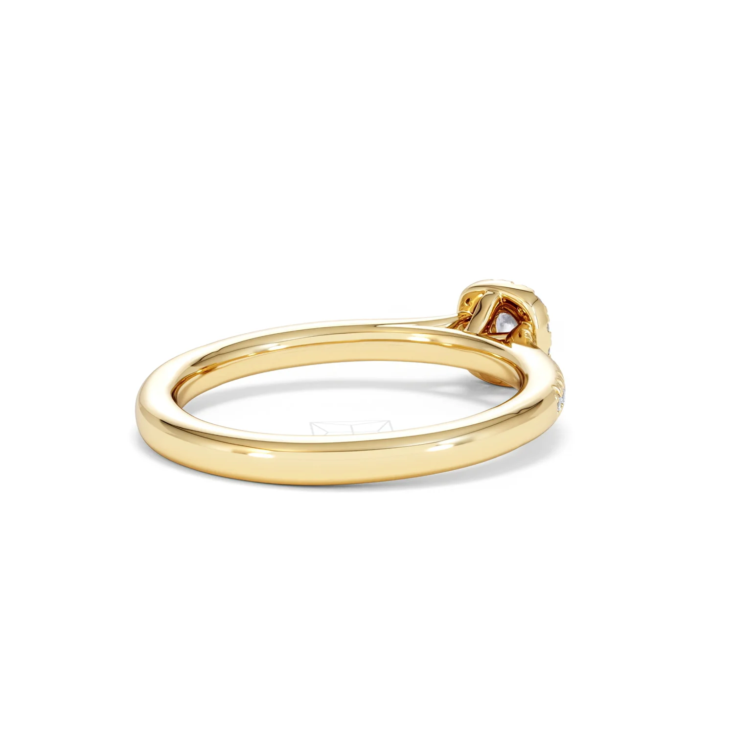 Lumia Round Cut Lab Diamond Halo Ring 0.33ct F/VS in 18K Gold Vermeil - Image 41