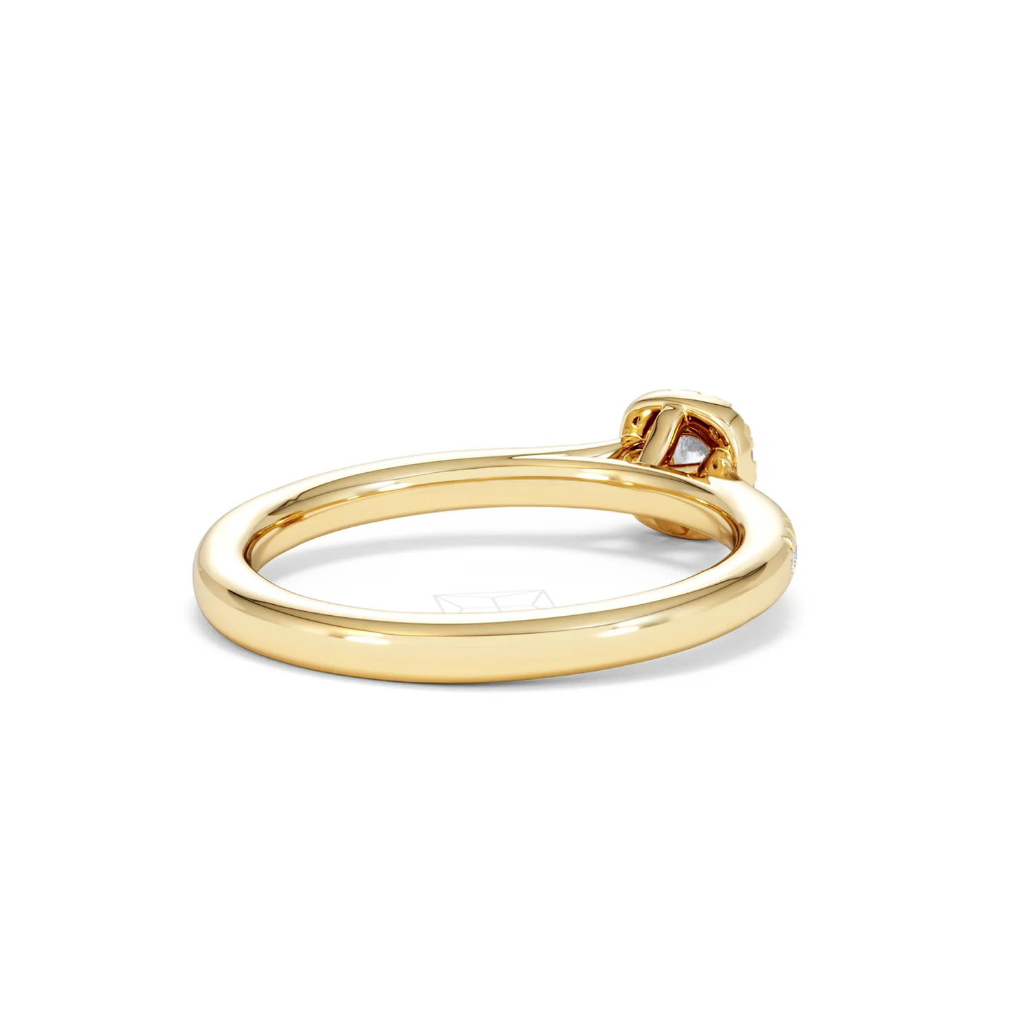 Lumia Round Cut Lab Diamond Halo Ring 0.33ct F/VS in 18K Gold Vermeil - Image 42