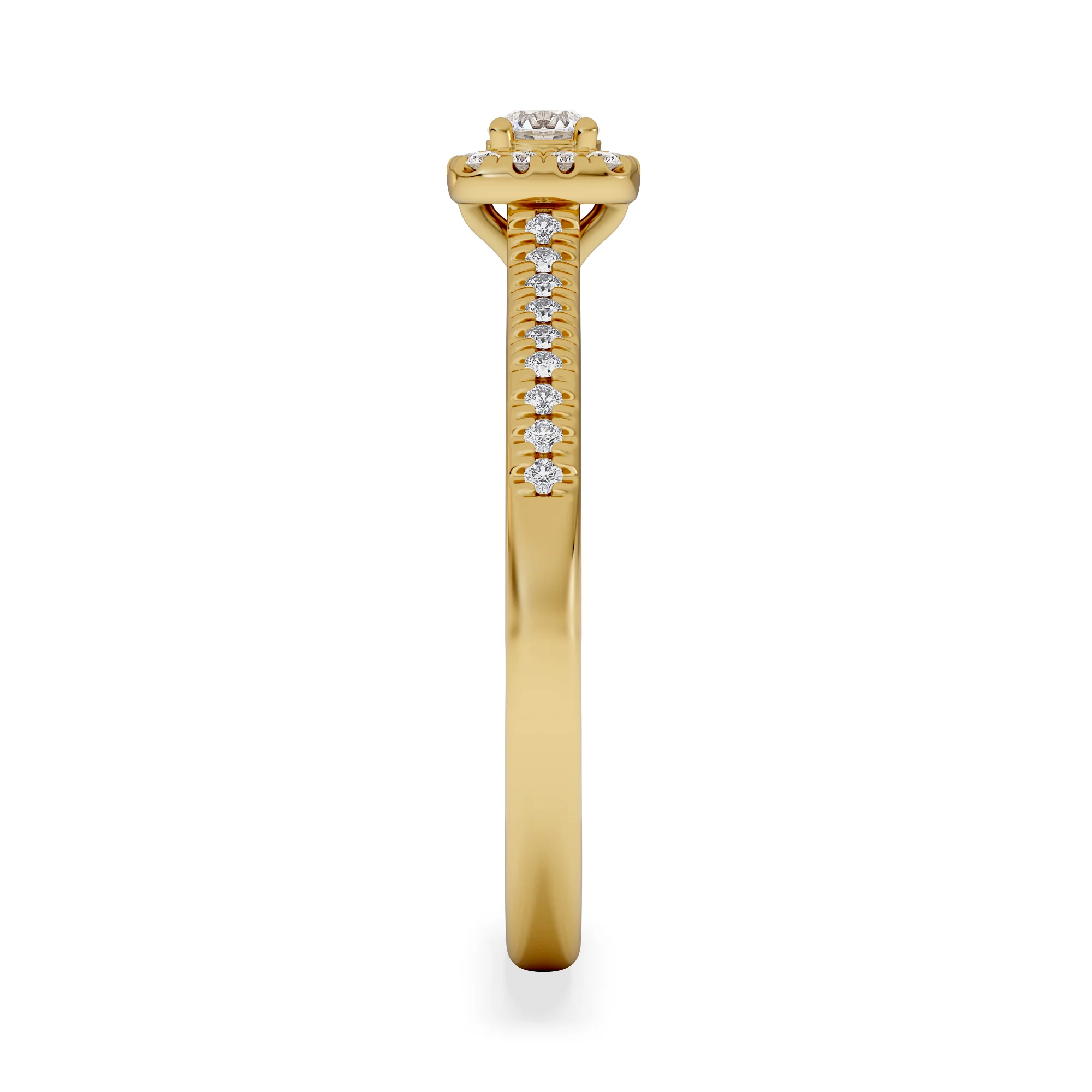 Lumia Round Cut Lab Diamond Halo Ring 0.33ct F/VS in 18K Gold Vermeil - Image 5