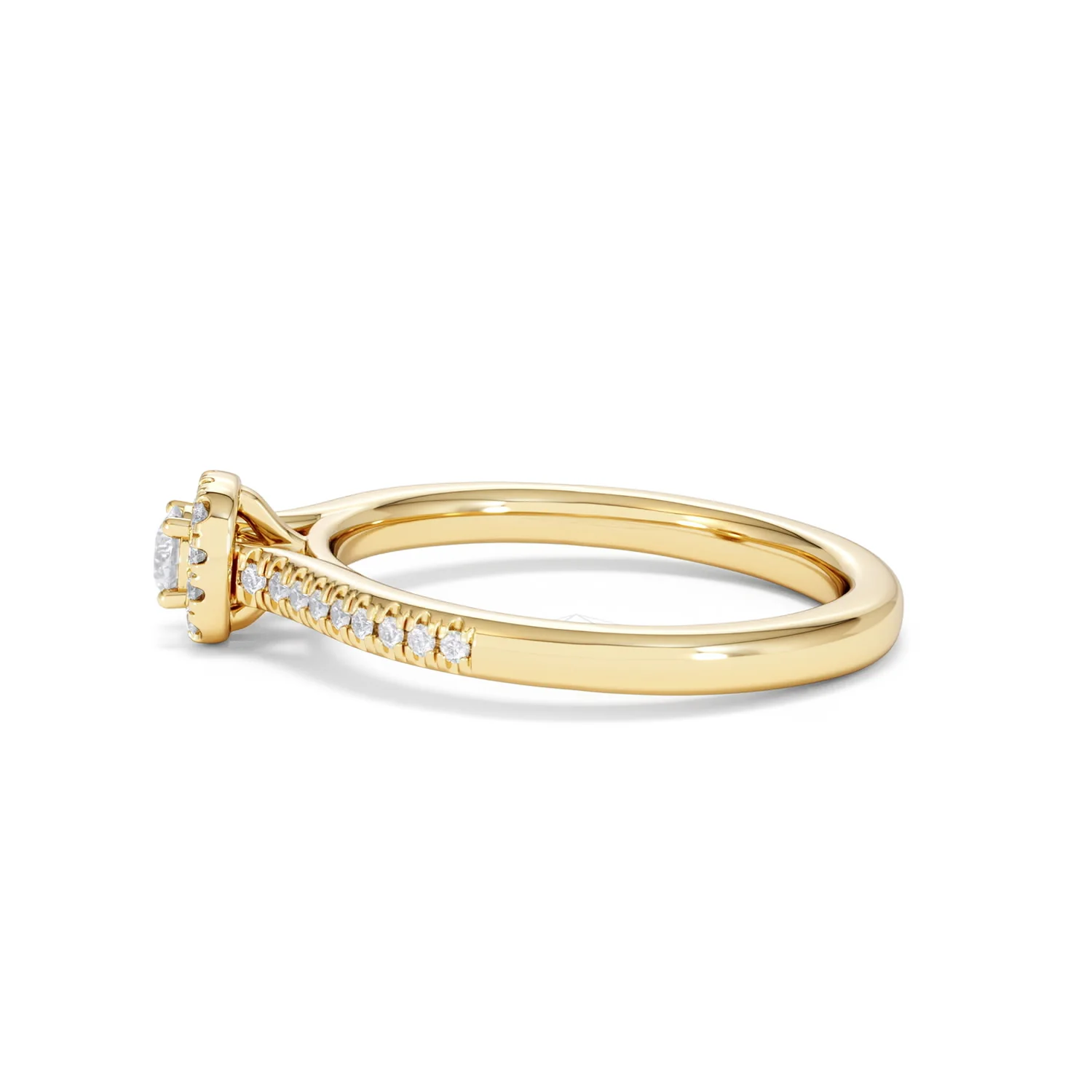 Lumia Round Cut Lab Diamond Halo Ring 0.33ct F/VS in 18K Gold Vermeil - Image 70
