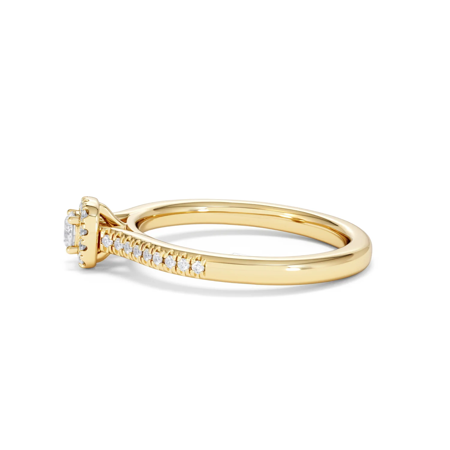Lumia Round Cut Lab Diamond Halo Ring 0.33ct F/VS in 18K Gold Vermeil - Image 71