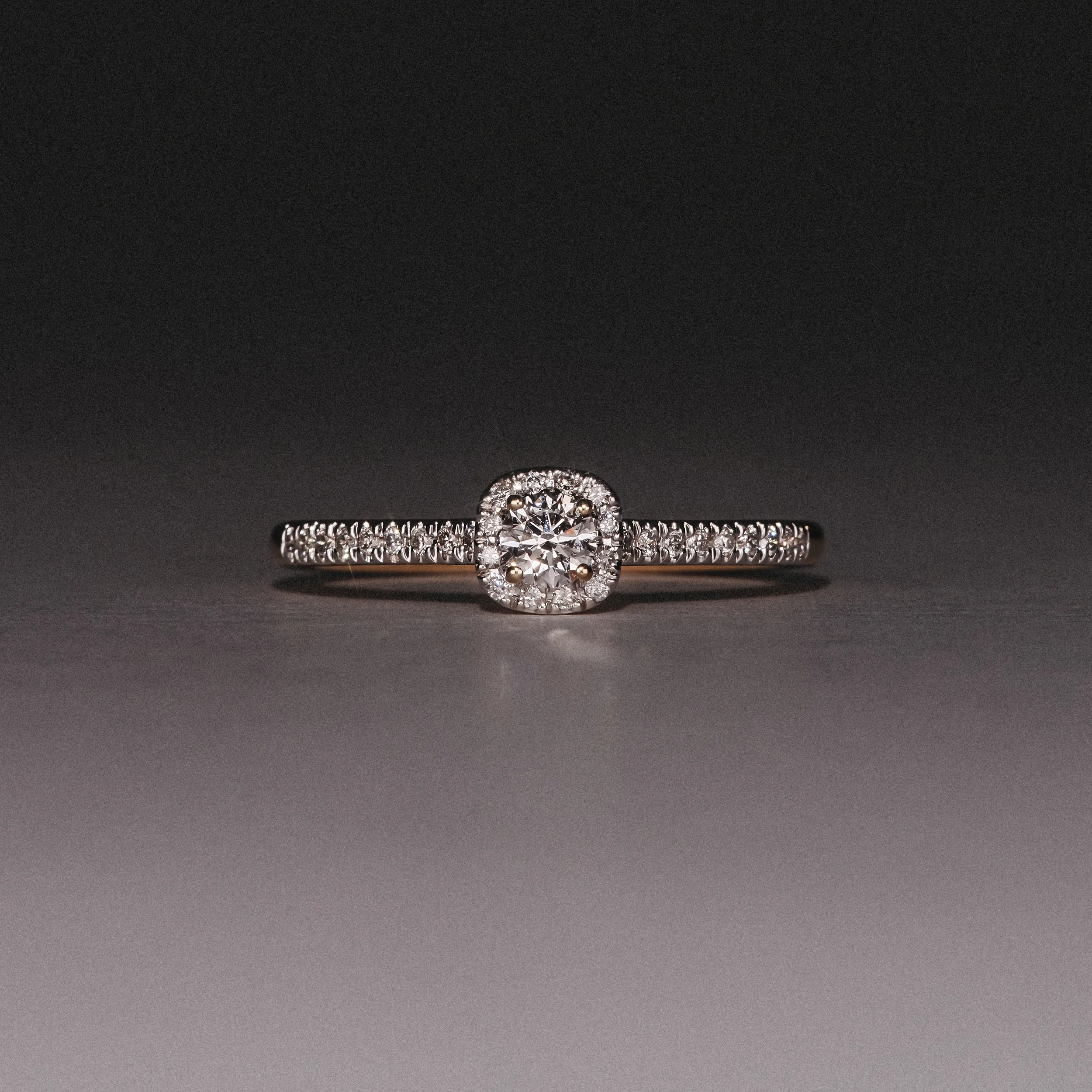 Lumia Round Cut Lab Diamond Halo Ring 0.33ct F/VS in 18K Gold Vermeil - Image 8