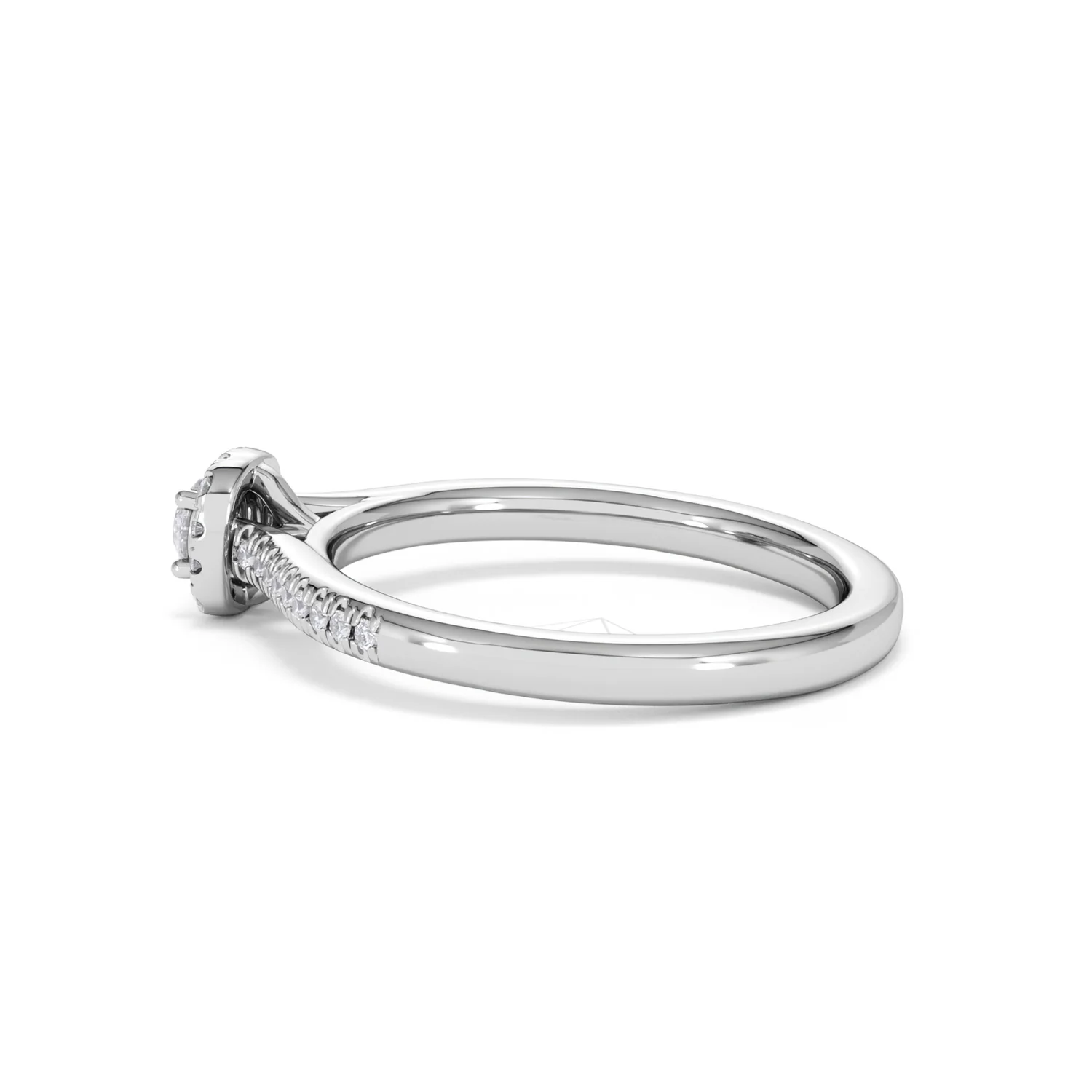 Lumia Round Cut Lab Diamond Halo Ring 0.33ct F/VS in 925 Silver - Image 66