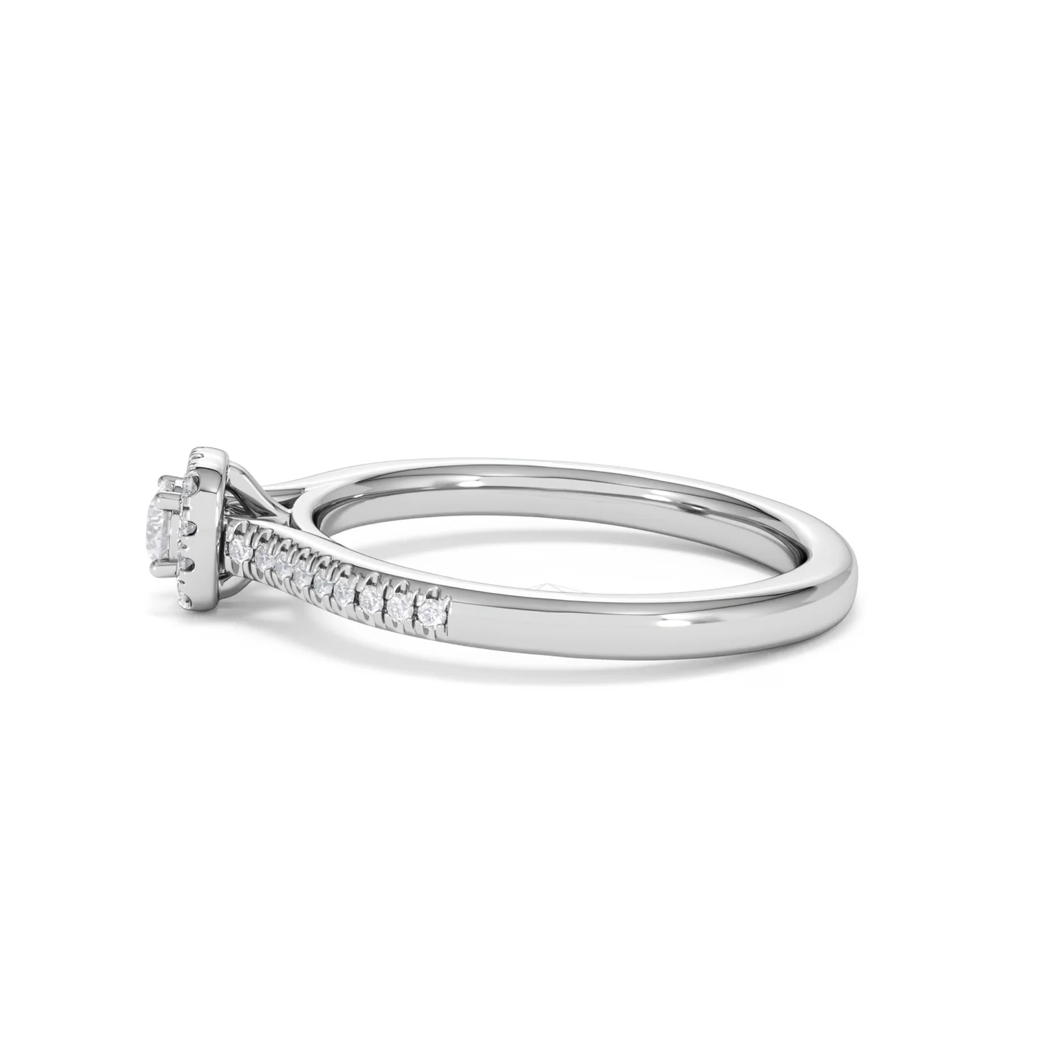 Lumia Round Cut Lab Diamond Halo Ring 0.33ct F/VS in 925 Silver - Image 70