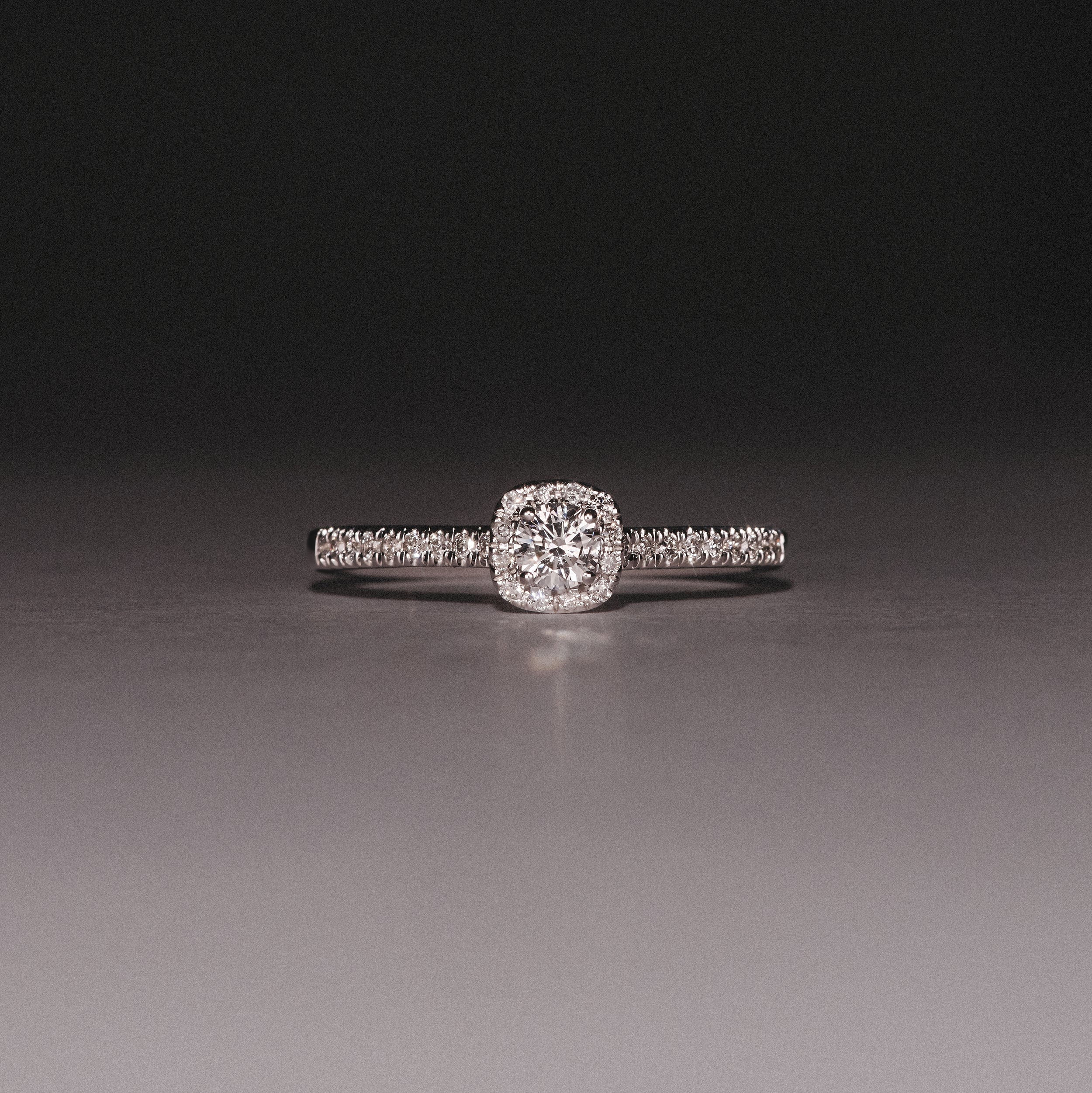 Lumia Round Cut Lab Diamond Halo Ring 0.33ct F/VS in 925 Silver - Image 8