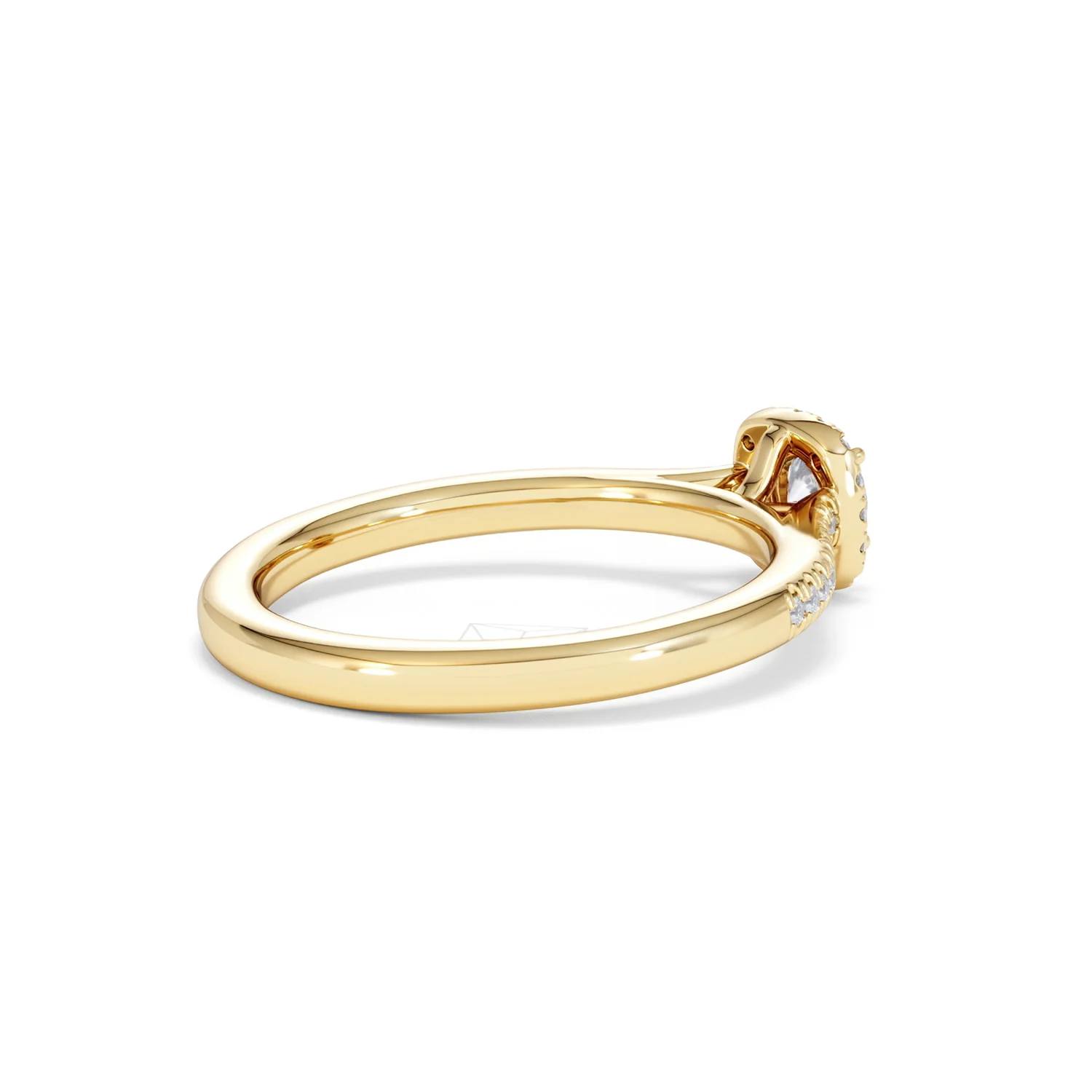Lumia Round Cut Lab Diamond Halo Ring 0.50ct F/VS in 18K Gold Vermeil - Image 38