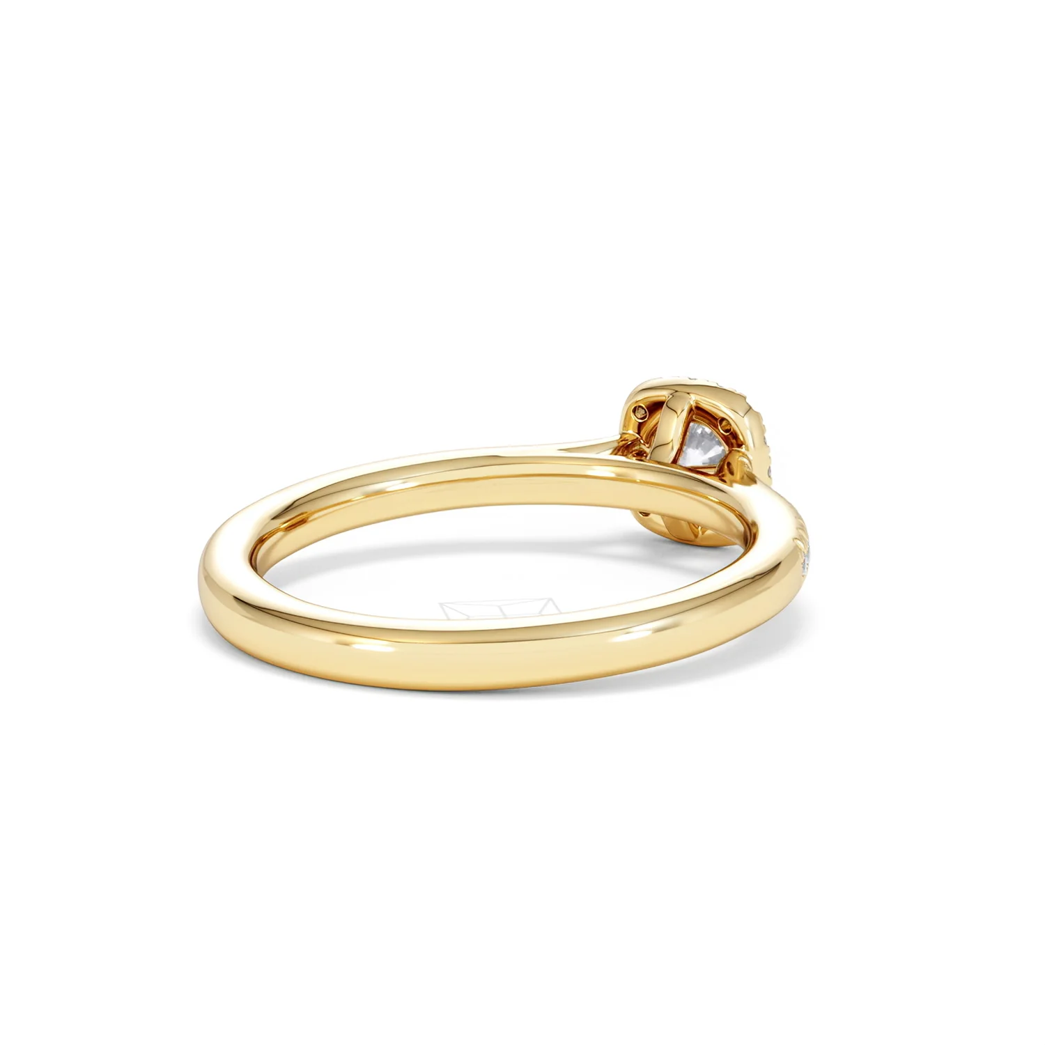 Lumia Round Cut Lab Diamond Halo Ring 0.50ct F/VS in 18K Gold Vermeil - Image 42