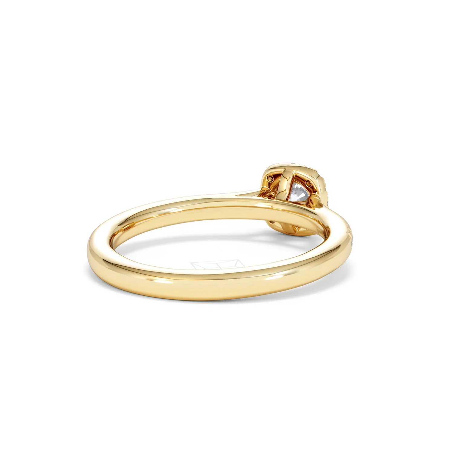 Lumia Round Cut Lab Diamond Halo Ring 0.50ct F/VS in 18K Gold Vermeil - Image 43