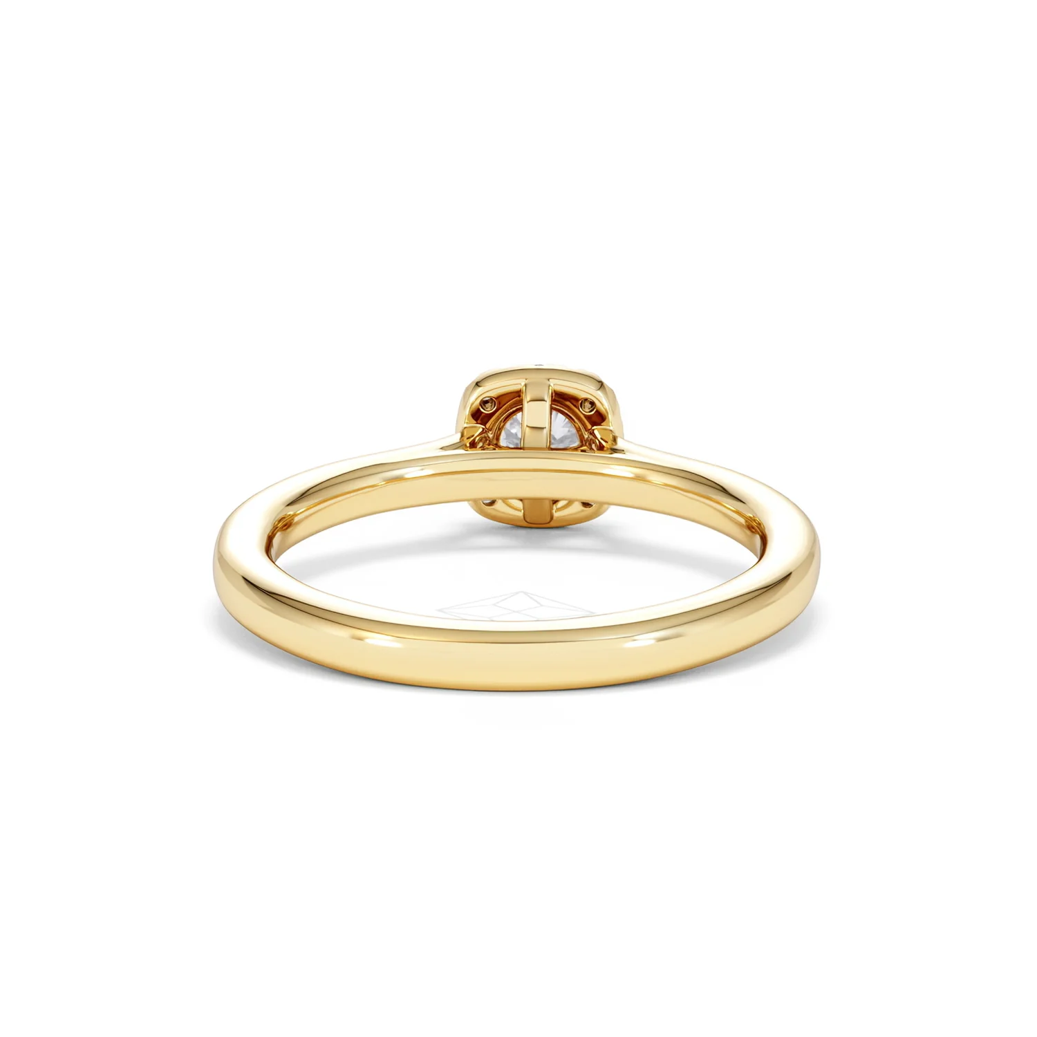Lumia Round Cut Lab Diamond Halo Ring 0.50ct F/VS in 18K Gold Vermeil - Image 49