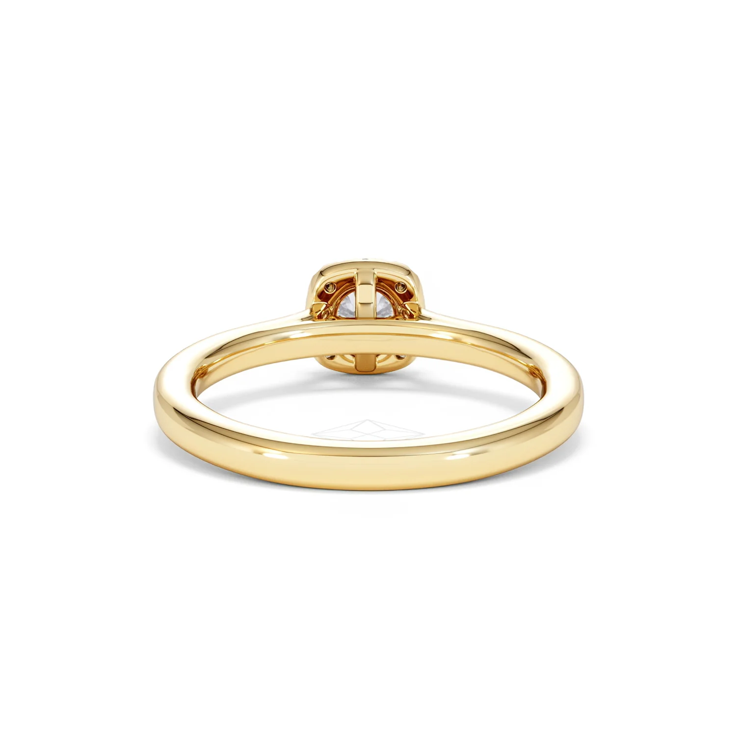 Lumia Round Cut Lab Diamond Halo Ring 0.50ct F/VS in 18K Gold Vermeil - Image 50