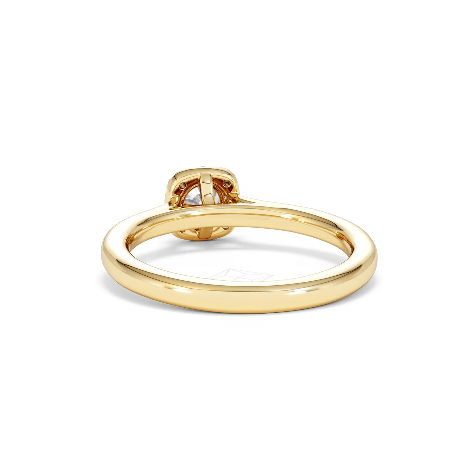 Lumia Round Cut Lab Diamond Halo Ring 0.50ct F/VS in 18K Gold Vermeil - Image 53