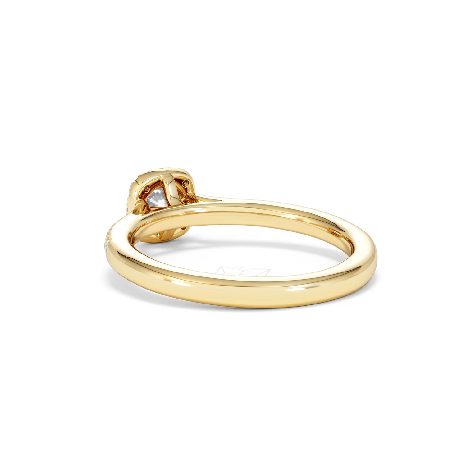 Lumia Round Cut Lab Diamond Halo Ring 0.50ct F/VS in 18K Gold Vermeil - Image 57