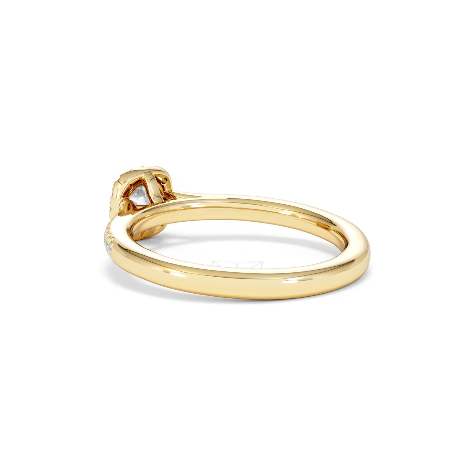 Lumia Round Cut Lab Diamond Halo Ring 0.50ct F/VS in 18K Gold Vermeil - Image 59