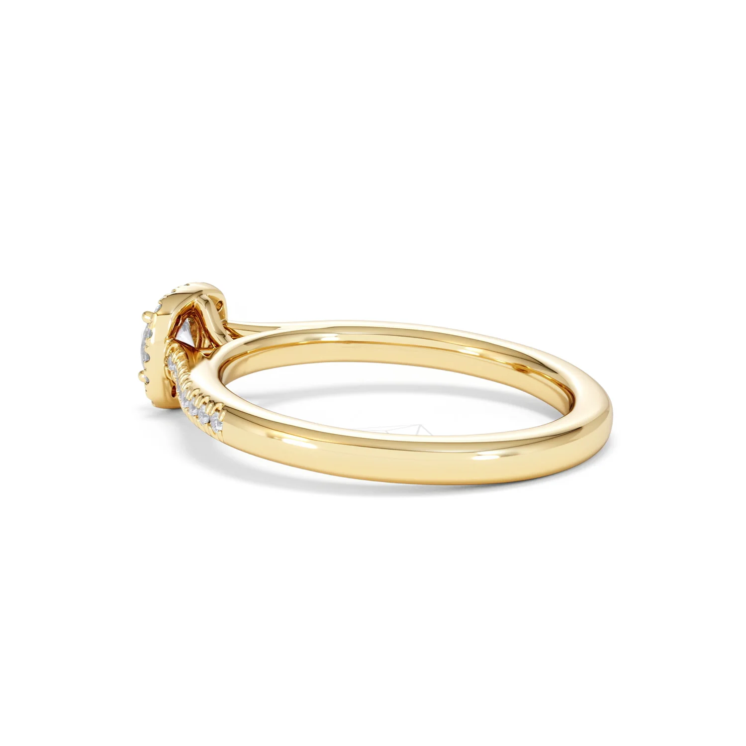Lumia Round Cut Lab Diamond Halo Ring 0.50ct F/VS in 18K Gold Vermeil - Image 63