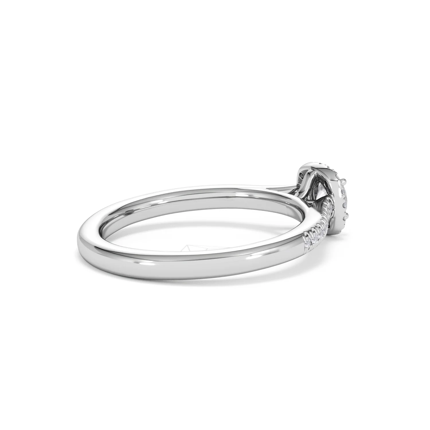 Lumia Round Cut Lab Diamond Halo Ring 0.50ct F/VS in 925 Silver - Image 37