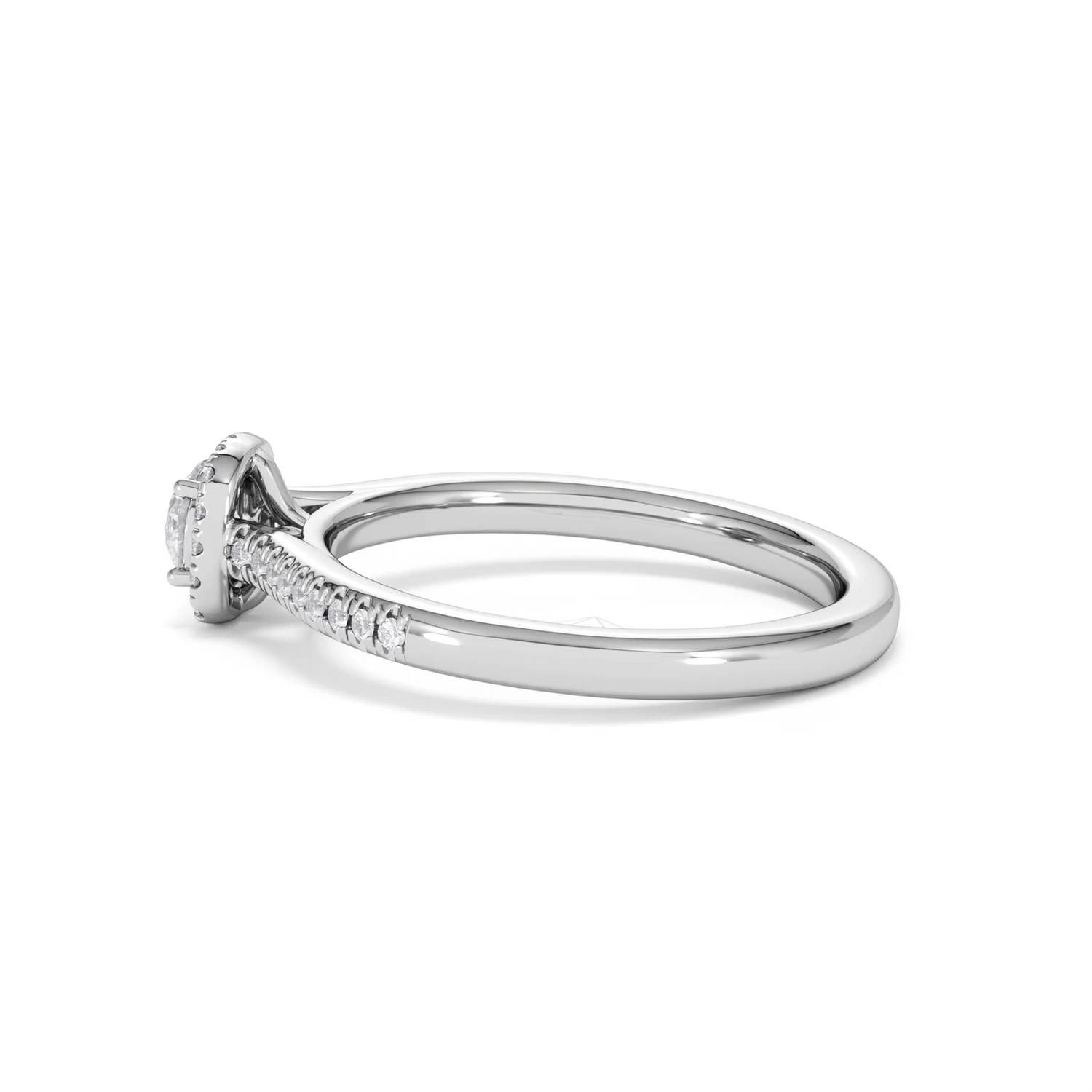 Lumia Round Cut Lab Diamond Halo Ring 0.50ct F/VS in 925 Silver - Image 67