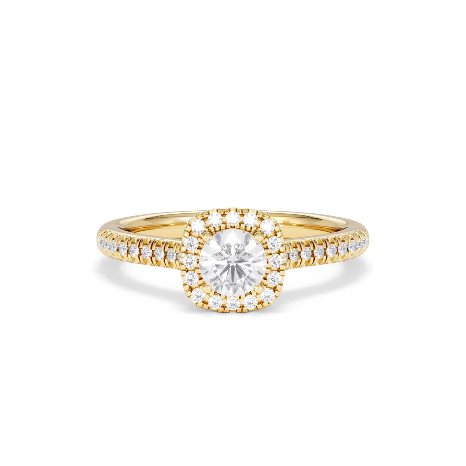 Lumia Round Cut Lab Diamond Halo Ring 0.70ct F/VS in 9K Gold - Image 10