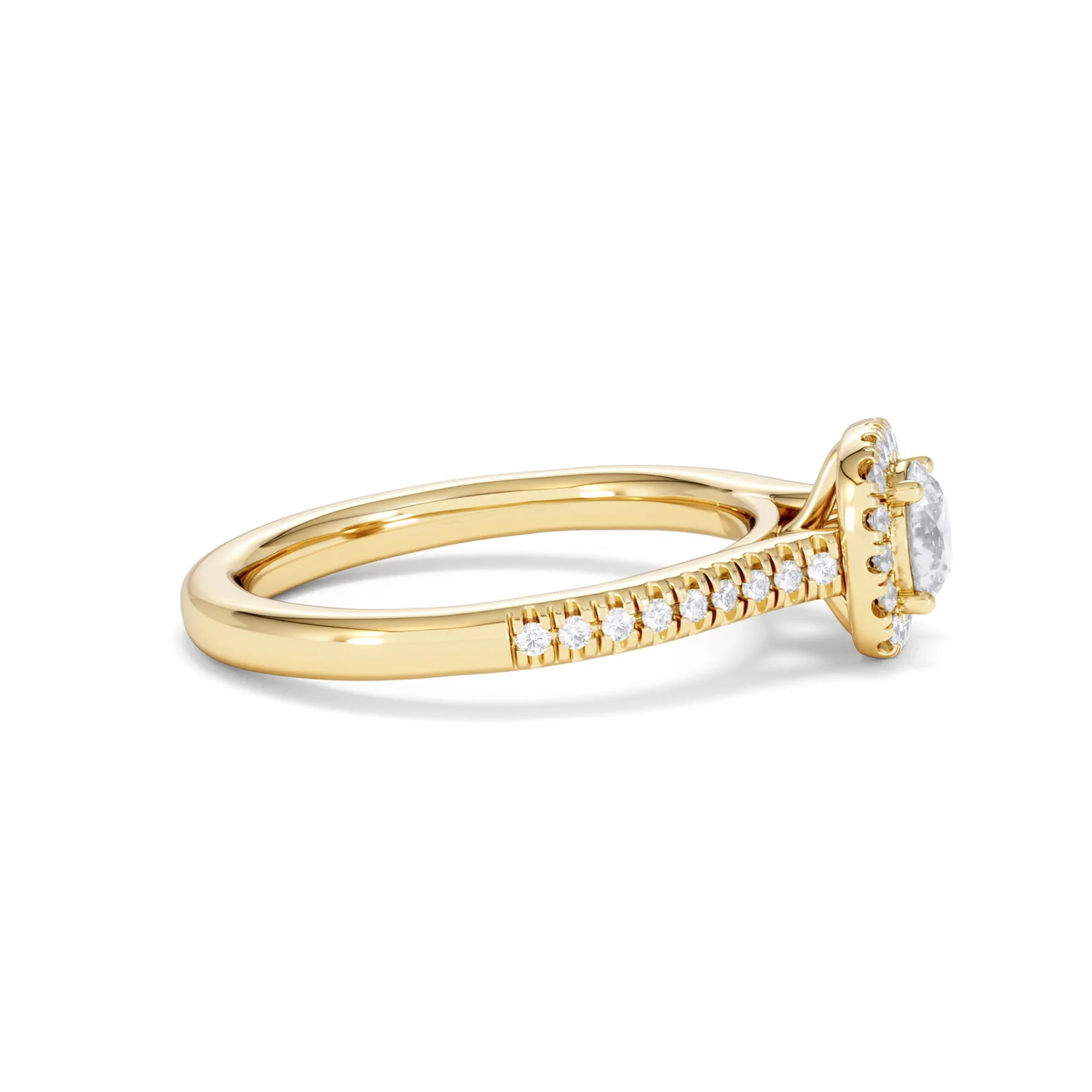 Lumia Round Cut Lab Diamond Halo Ring 0.70ct F/VS in 9K Gold - Image 28