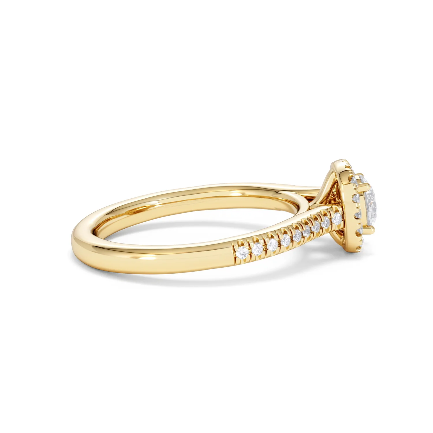 Lumia Round Cut Lab Diamond Halo Ring 0.70ct F/VS in 9K Gold - Image 31