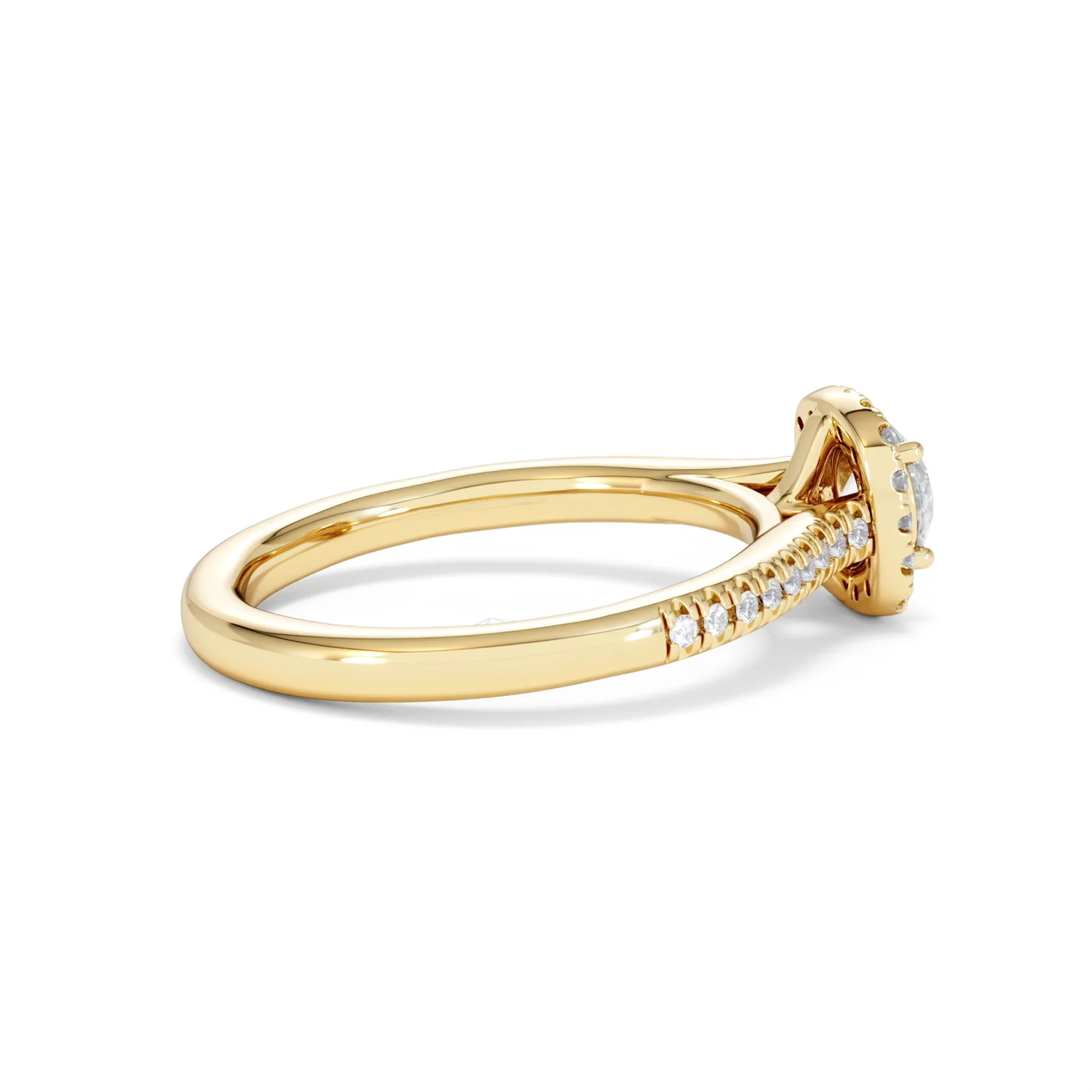 Lumia Round Cut Lab Diamond Halo Ring 0.70ct F/VS in 9K Gold - Image 34