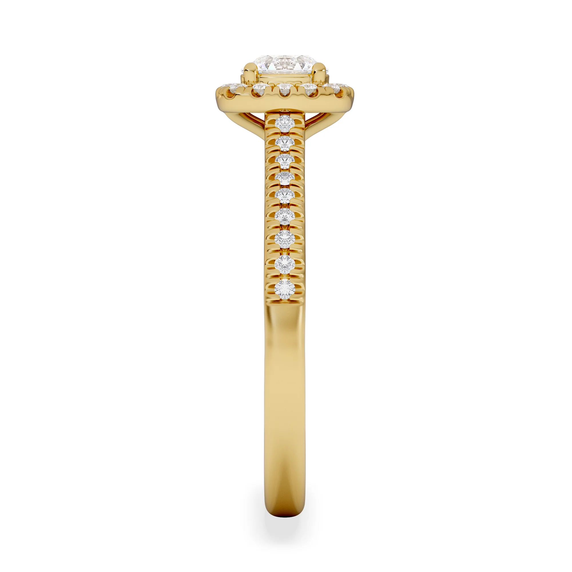 Lumia Round Cut Lab Diamond Halo Ring 0.70ct F/VS in 9K Gold - Image 5