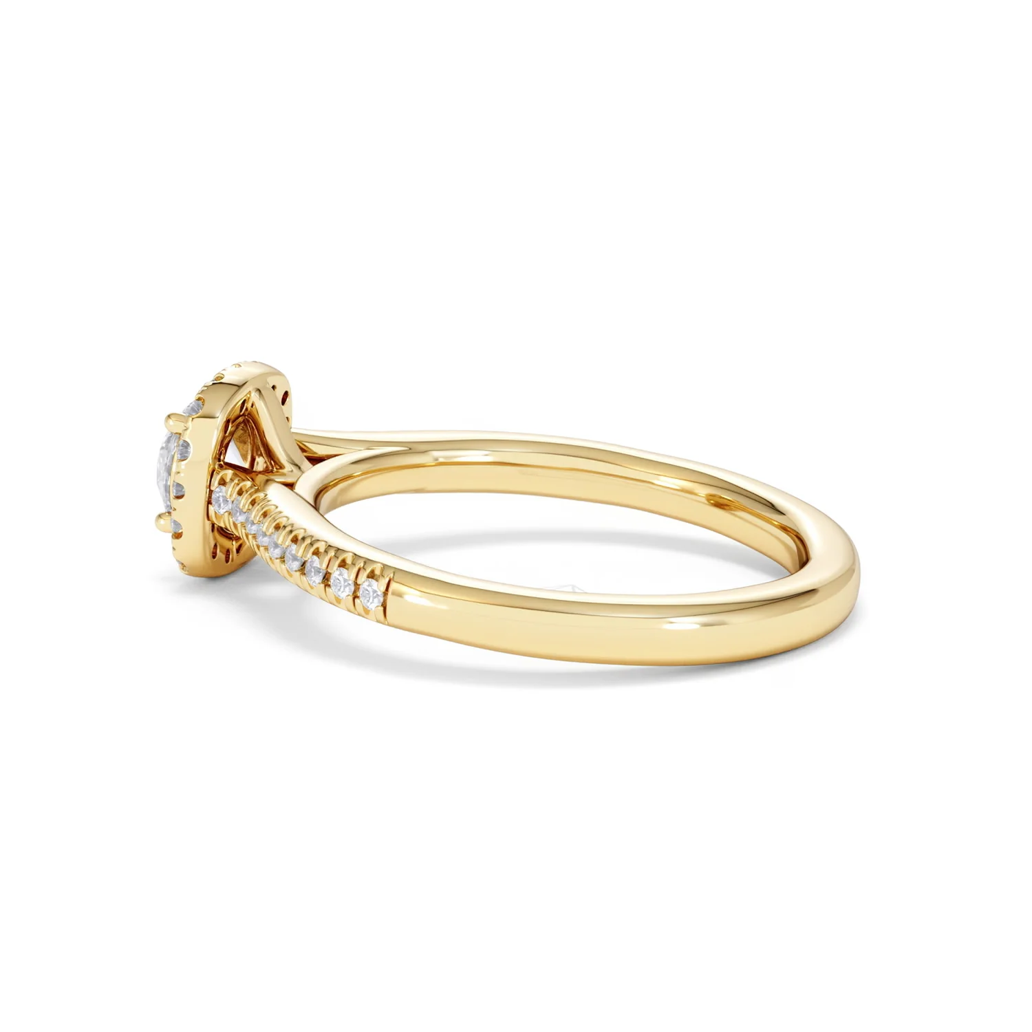 Lumia Round Cut Lab Diamond Halo Ring 0.70ct F/VS in 9K Gold - Image 65