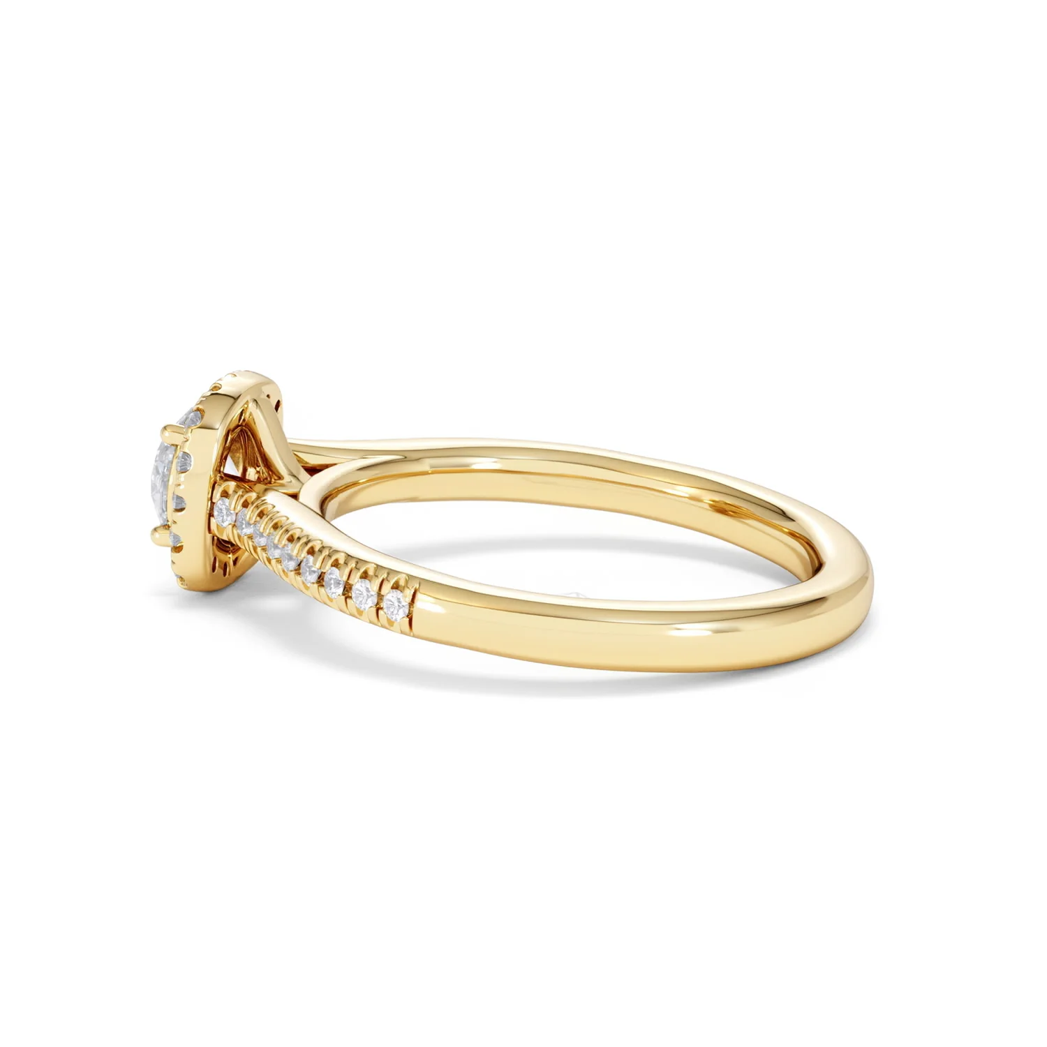 Lumia Round Cut Lab Diamond Halo Ring 0.70ct F/VS in 9K Gold - Image 66