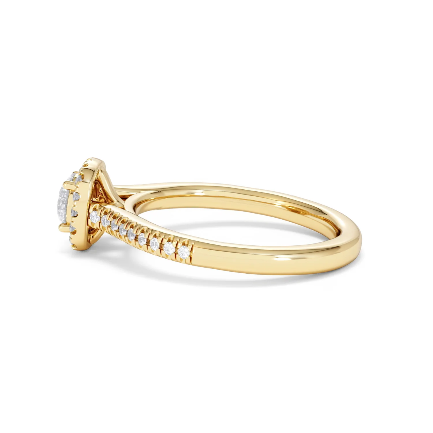 Lumia Round Cut Lab Diamond Halo Ring 0.70ct F/VS in 9K Gold - Image 68