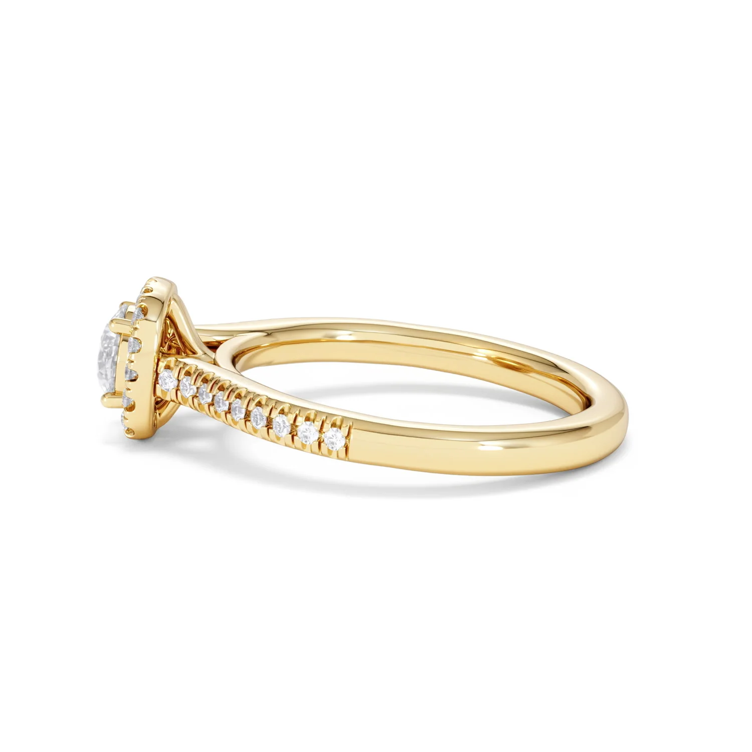 Lumia Round Cut Lab Diamond Halo Ring 0.70ct F/VS in 9K Gold - Image 69