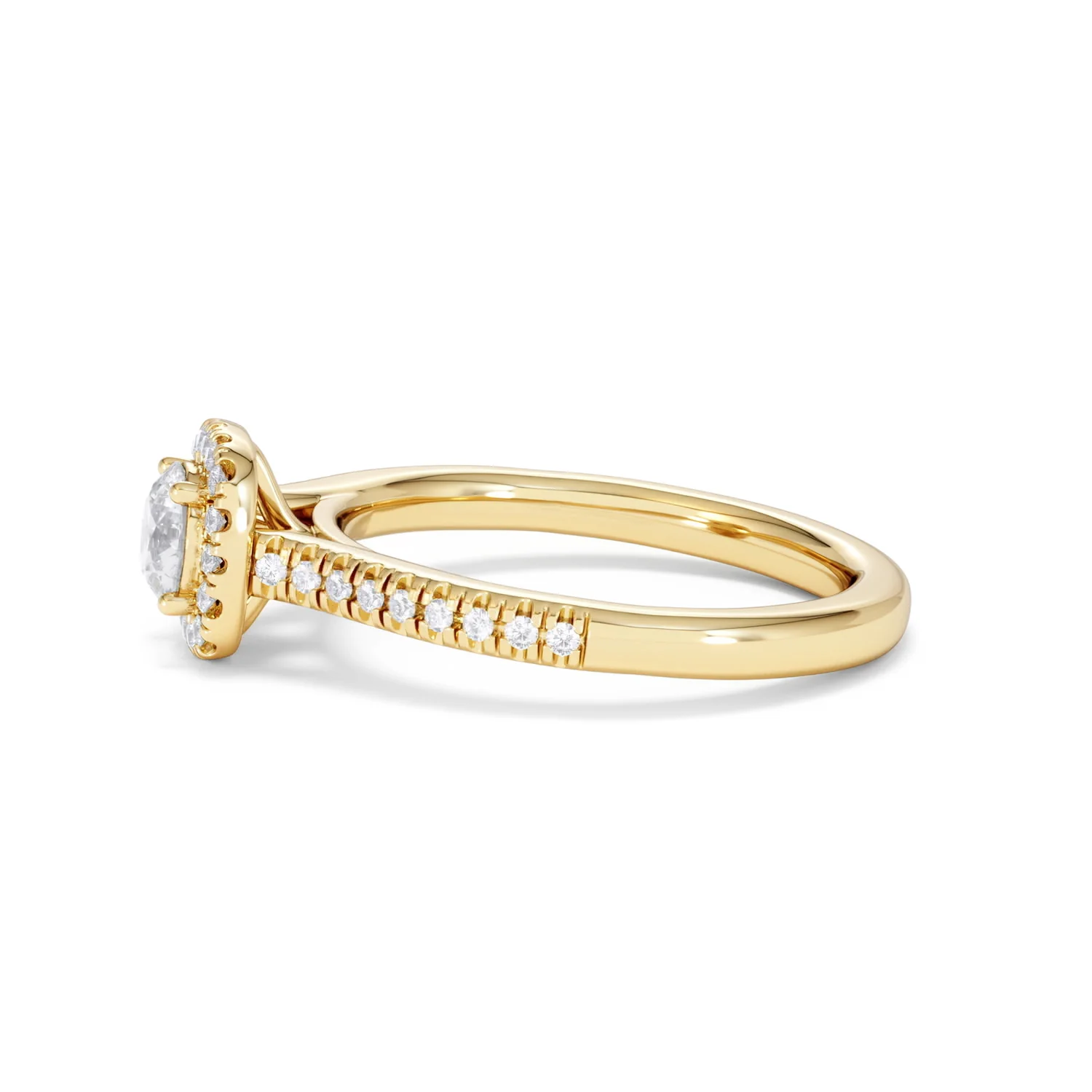Lumia Round Cut Lab Diamond Halo Ring 0.70ct F/VS in 9K Gold - Image 72