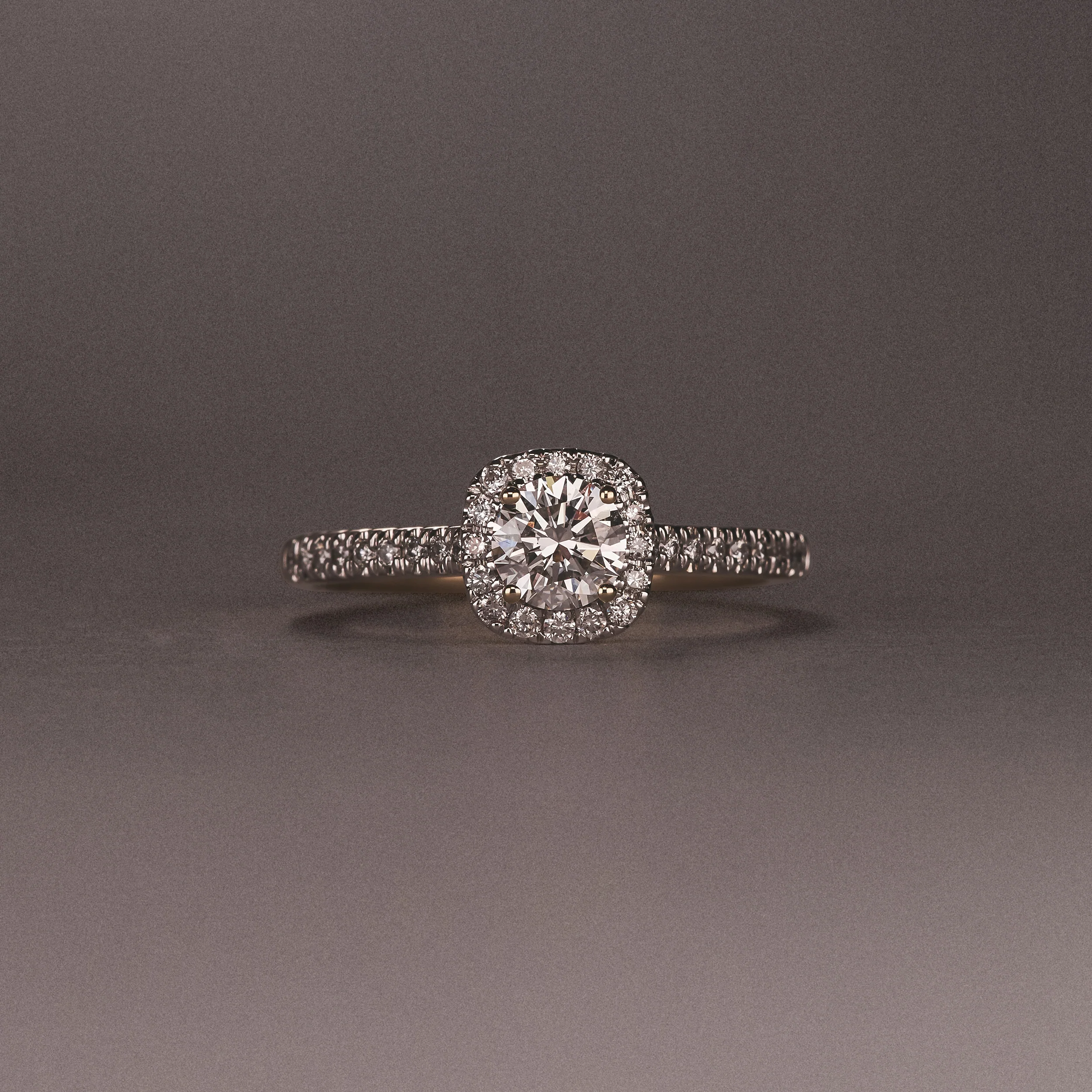 Lumia Round Cut Lab Diamond Halo Ring 0.70ct F/VS in 9K Gold - Image 8