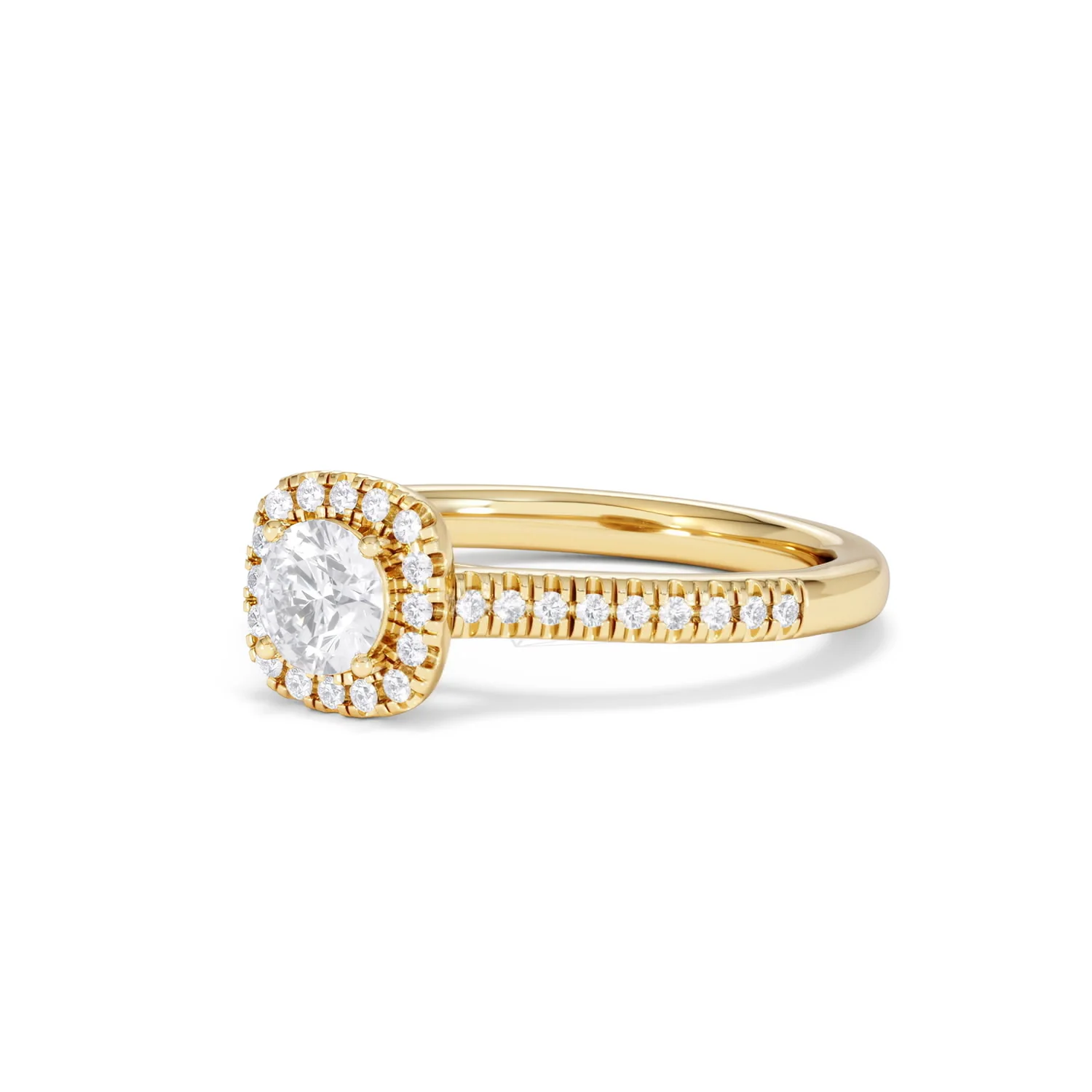 Lumia Round Cut Lab Diamond Halo Ring 0.70ct F/VS in 9K Gold - Image 82