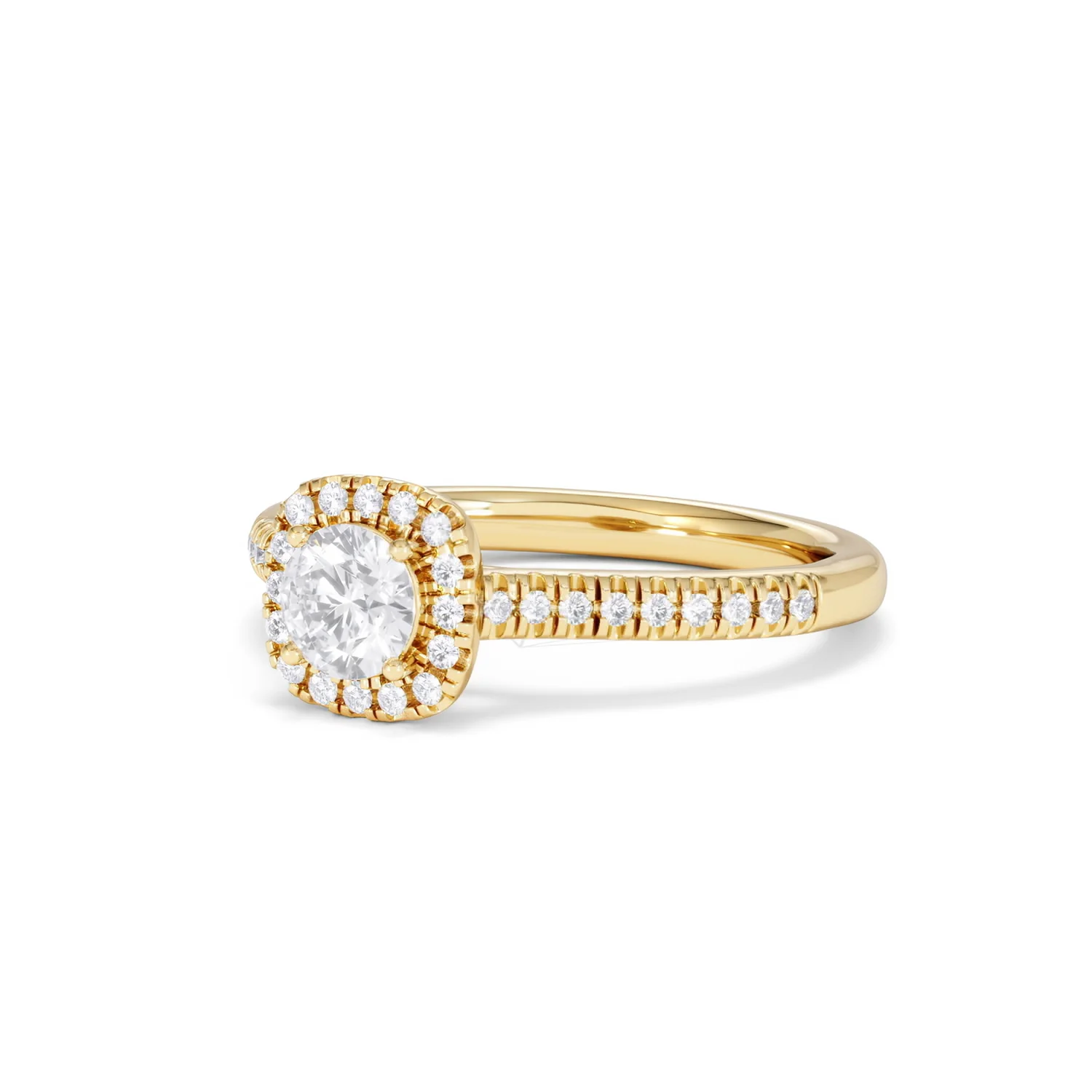 Lumia Round Cut Lab Diamond Halo Ring 0.70ct F/VS in 9K Gold - Image 83