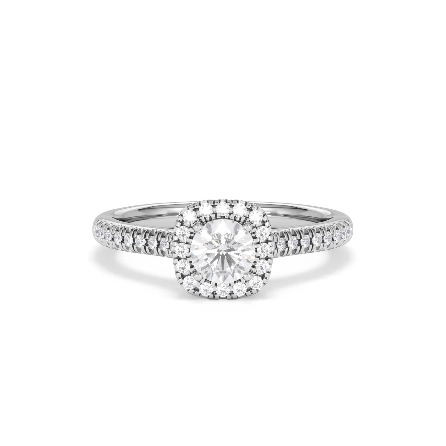 Lumia Round Cut Lab Diamond Halo Ring 0.70ct F/VS in 9K White Gold - Image 10