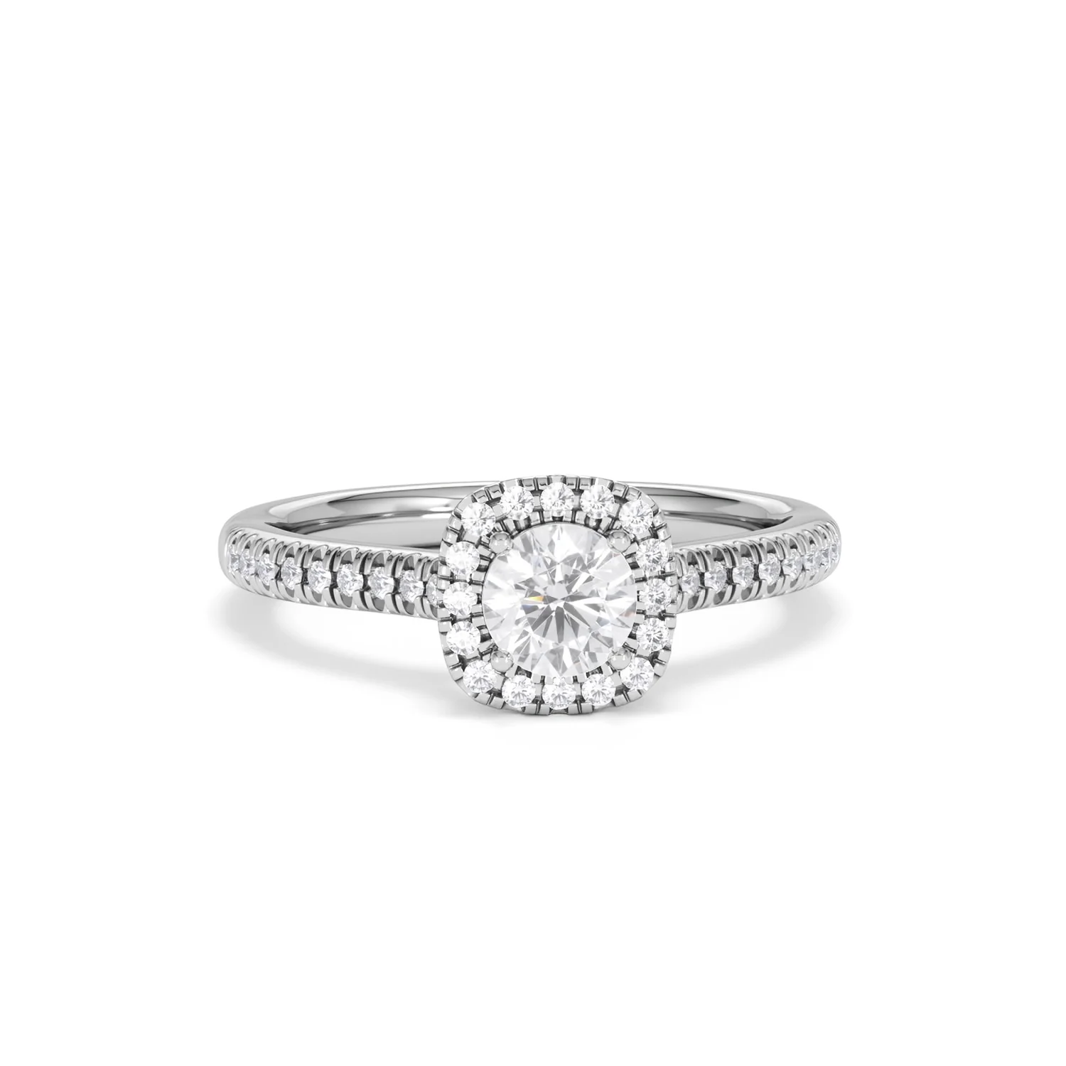 Lumia Round Cut Lab Diamond Halo Ring 0.70ct F/VS in 9K White Gold - Image 11