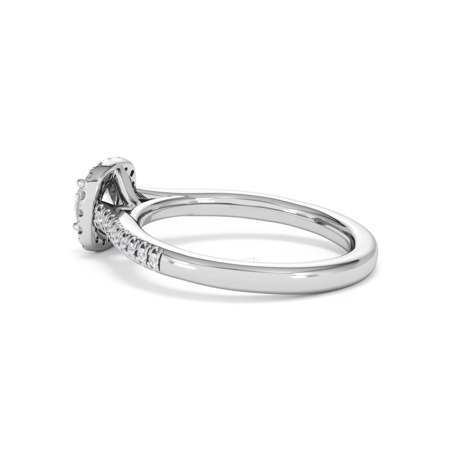 Lumia Round Cut Lab Diamond Halo Ring 0.70ct F/VS in 9K White Gold - Image 64