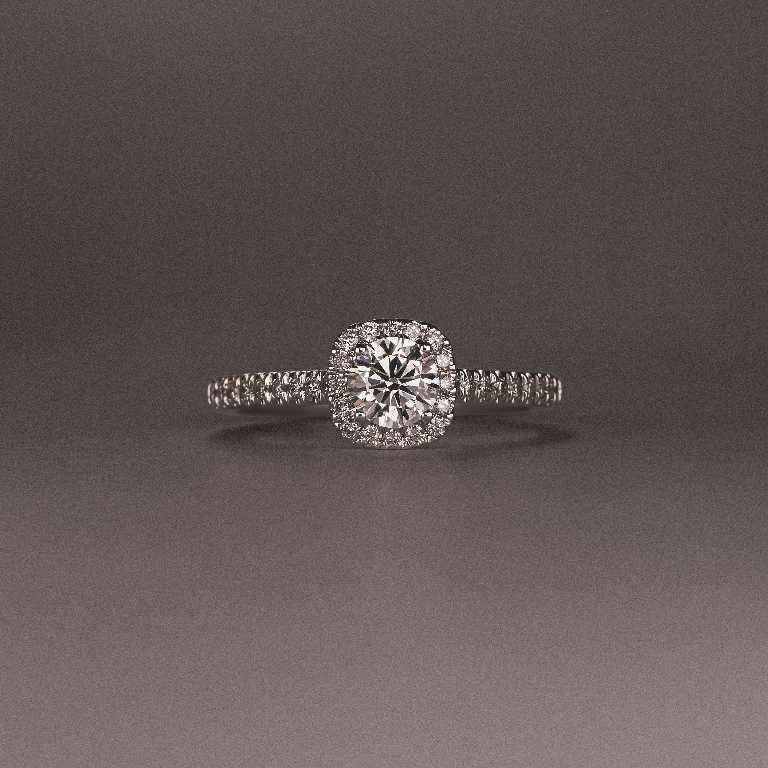 Lumia Round Cut Lab Diamond Halo Ring 0.70ct F/VS in 9K White Gold - Image 8