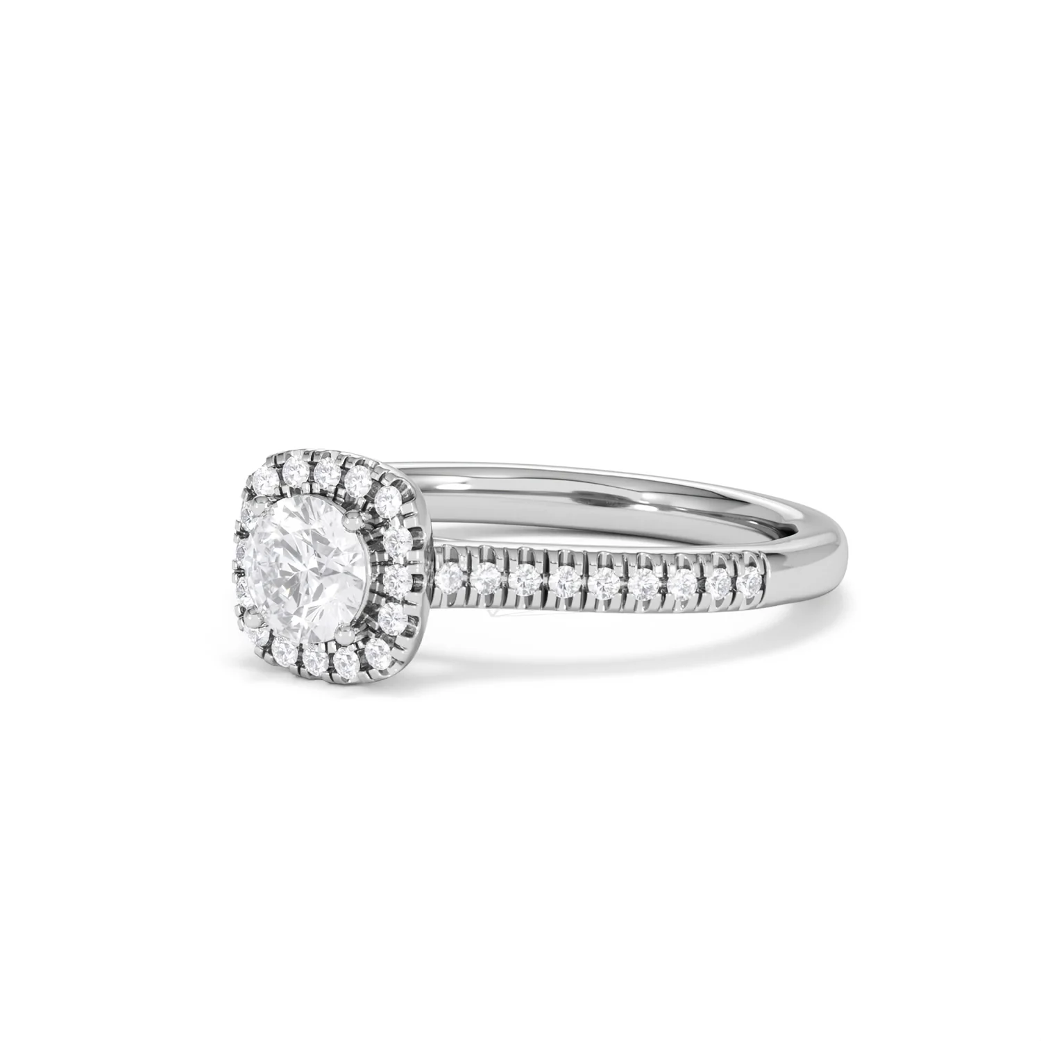 Lumia Round Cut Lab Diamond Halo Ring 0.70ct F/VS in 9K White Gold - Image 82