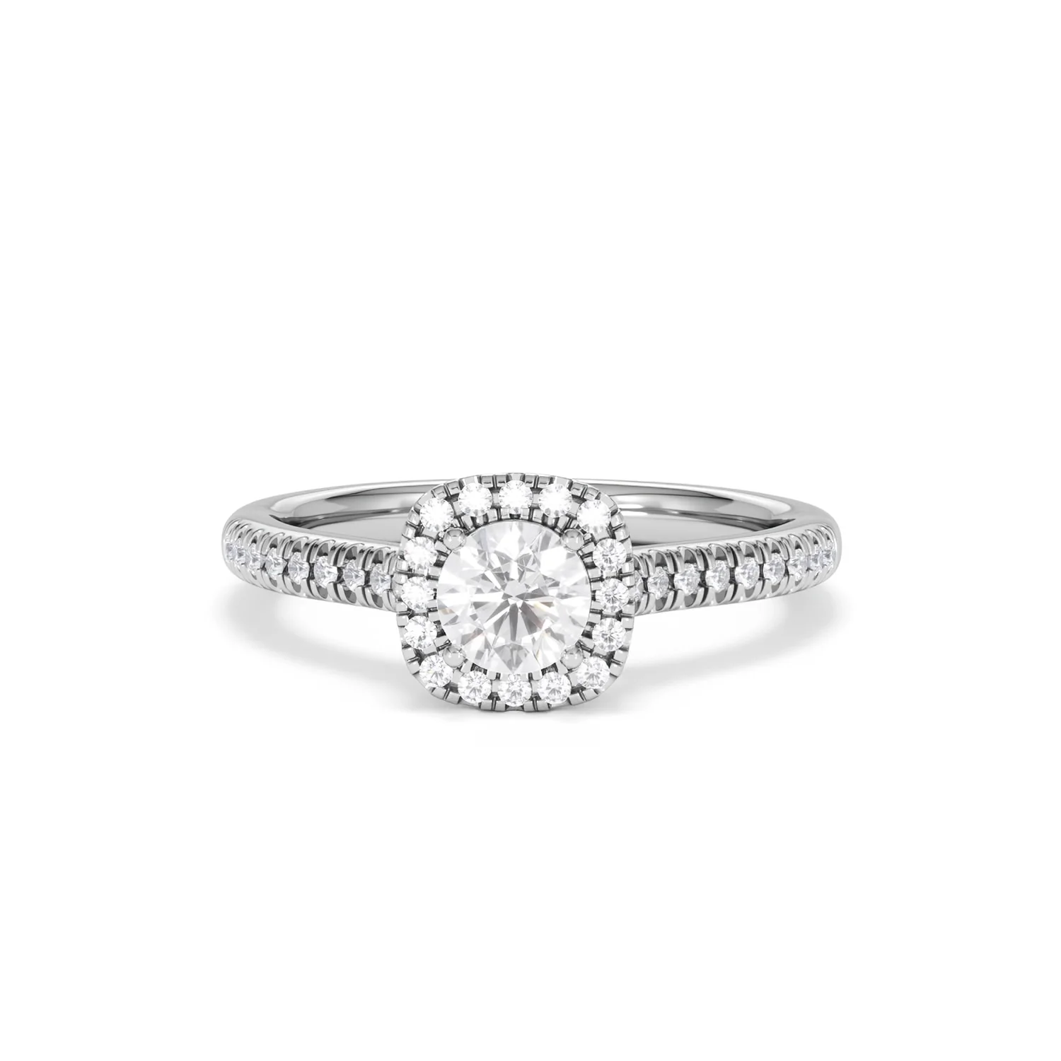 Lumia Round Cut Lab Diamond Halo Ring 0.70ct F/VS in 9K White Gold - Image 89