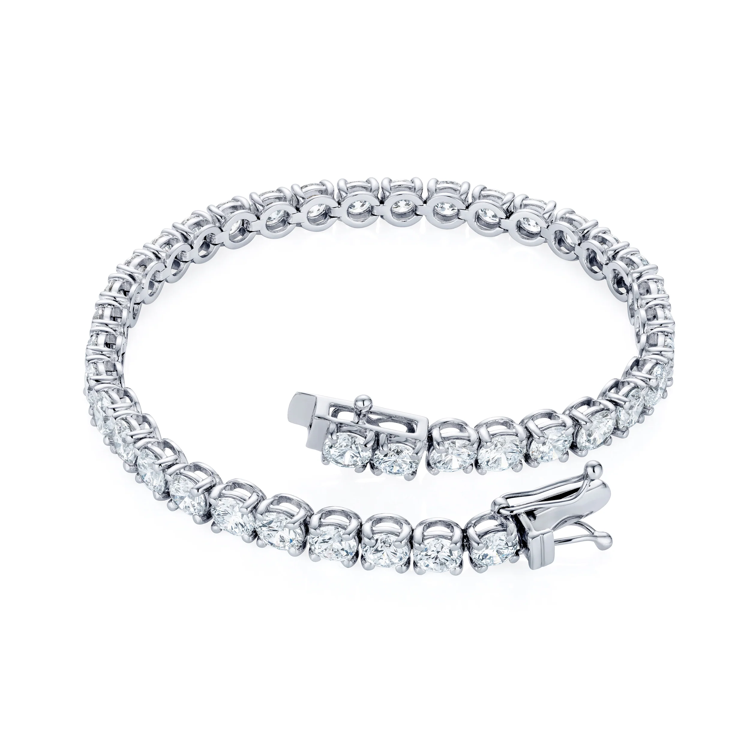 LUXE 12.00ct Lab Diamond Tennis Bracelet with IGI Certified Brilliant-Cut Diamonds in 18K White Gold - Image 3