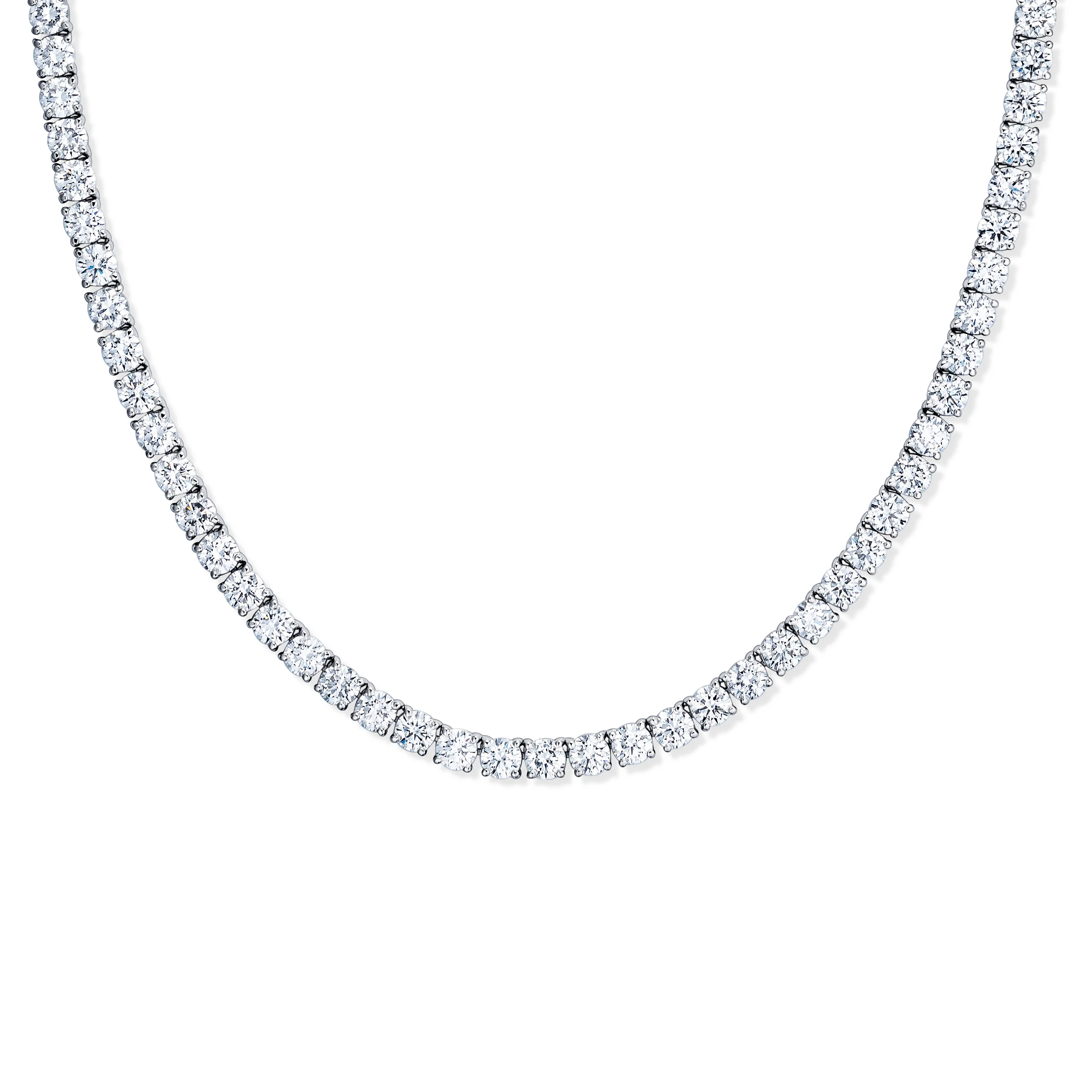 LUXE 20.00ct Lab Diamond Necklace with IGI Certified Brilliant-Cut Diamonds in 18K White Gold - Image 6