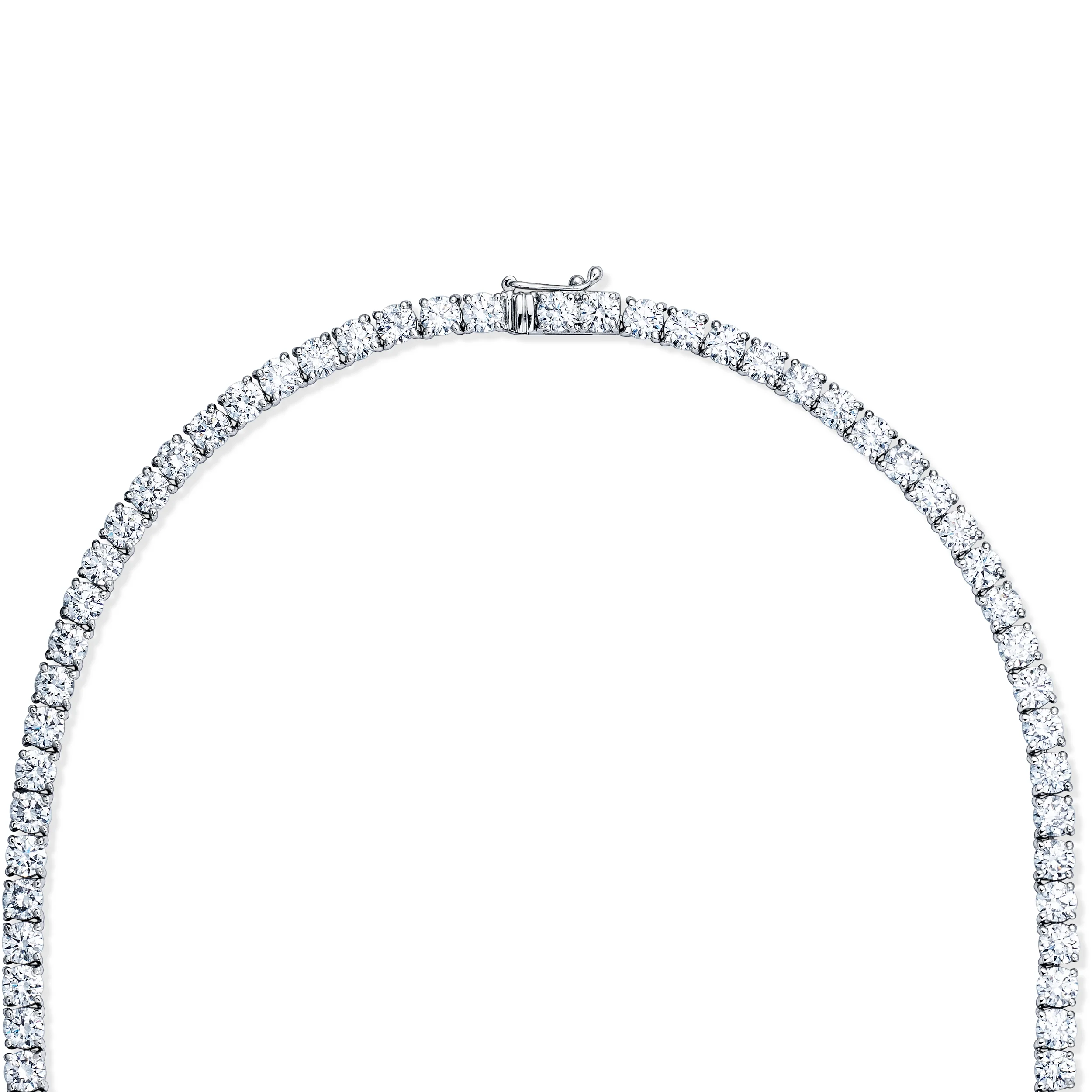 LUXE 20.00ct Lab Diamond Necklace with IGI Certified Brilliant-Cut Diamonds in 18K White Gold - Image 7