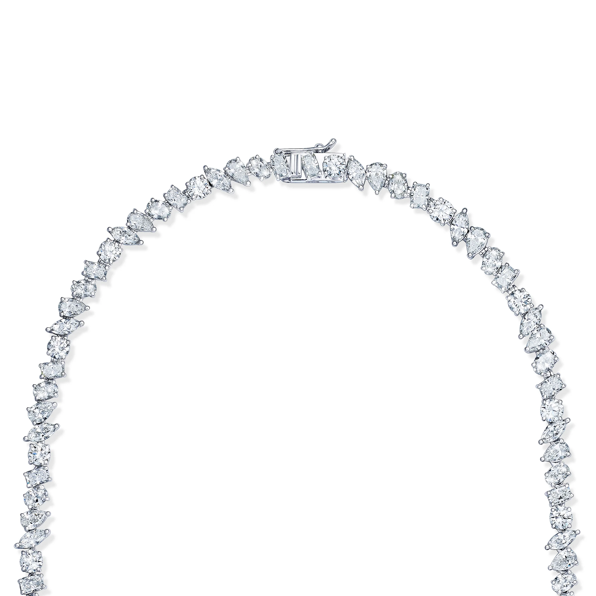 LUXE 22.00ct Lab Diamond Necklace with IGI Certified Mixed-Cut Diamonds in 18K White Gold - Image 7