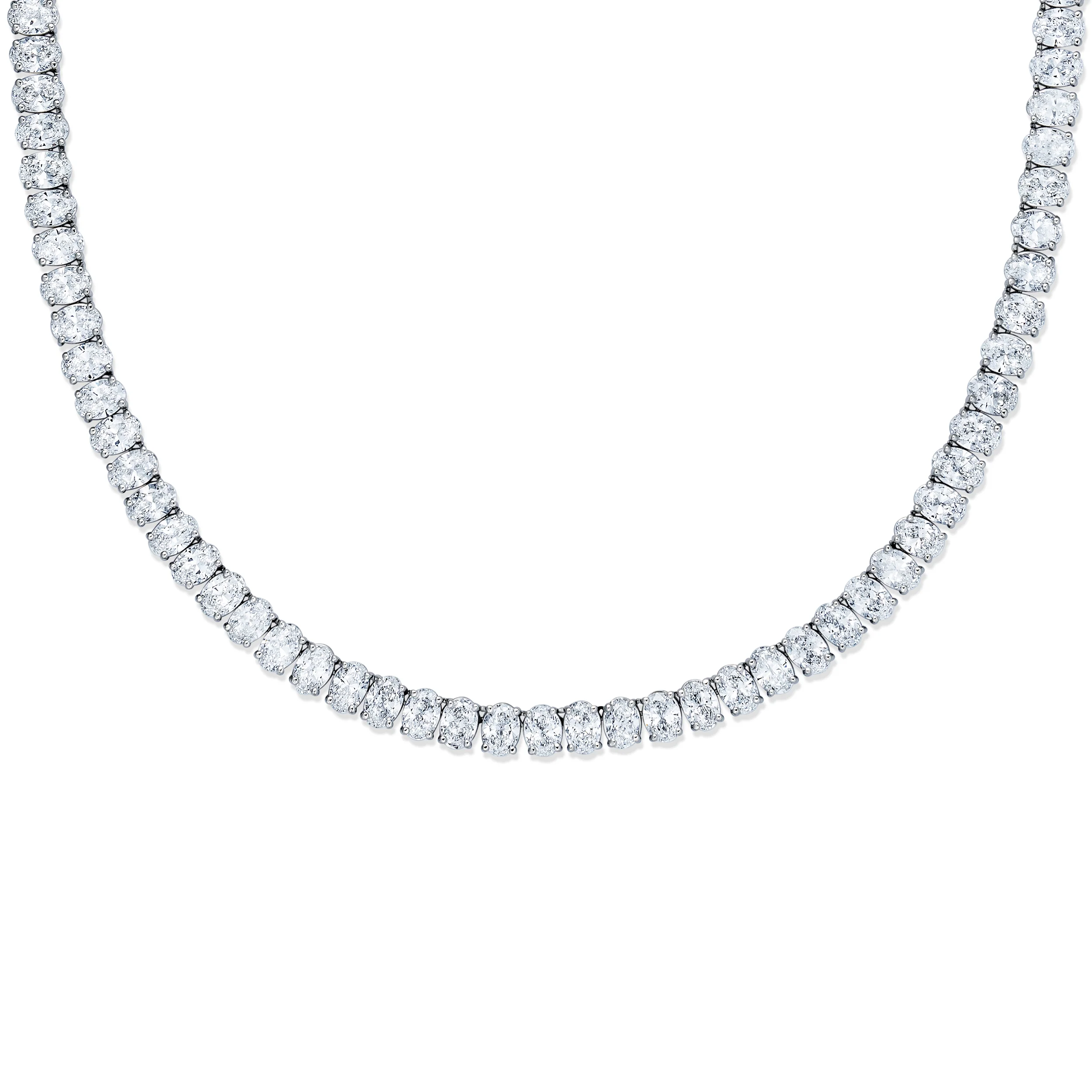 LUXE 24.00ct Lab Diamond Necklace with IGI Certified Oval-Cut Diamonds in 18K White GoldGift Sets - Image 5