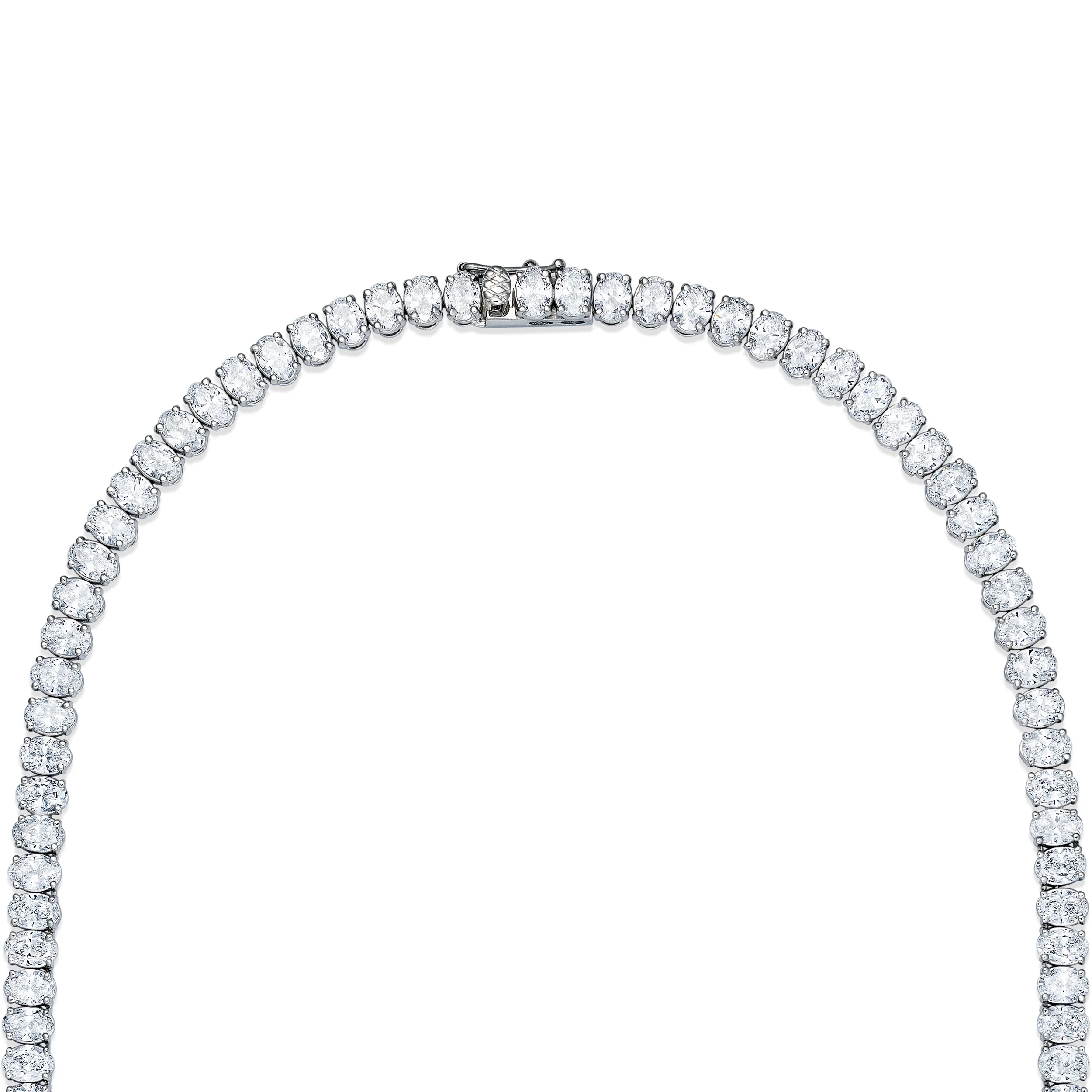 LUXE 24.00ct Lab Diamond Necklace with IGI Certified Oval-Cut Diamonds in 18K White GoldGift Sets - Image 6
