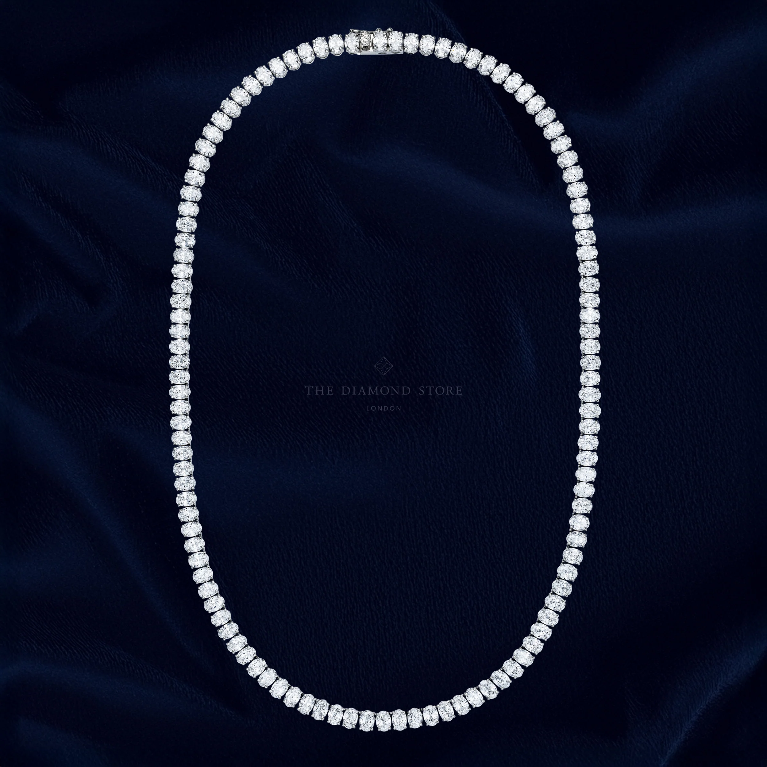 LUXE 24.00ct Lab Diamond Necklace with IGI Certified Oval-Cut Diamonds in 18K White GoldGift Sets - Image 7
